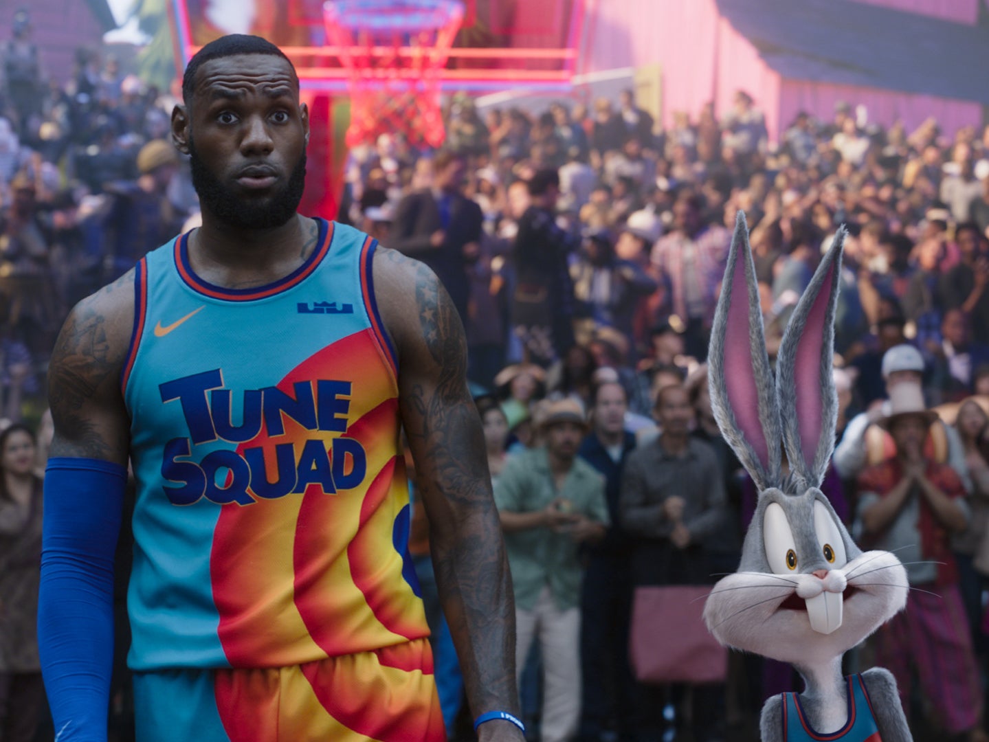 LeBron James helps Bugs reunite with his friends scattered across the Server-Verse