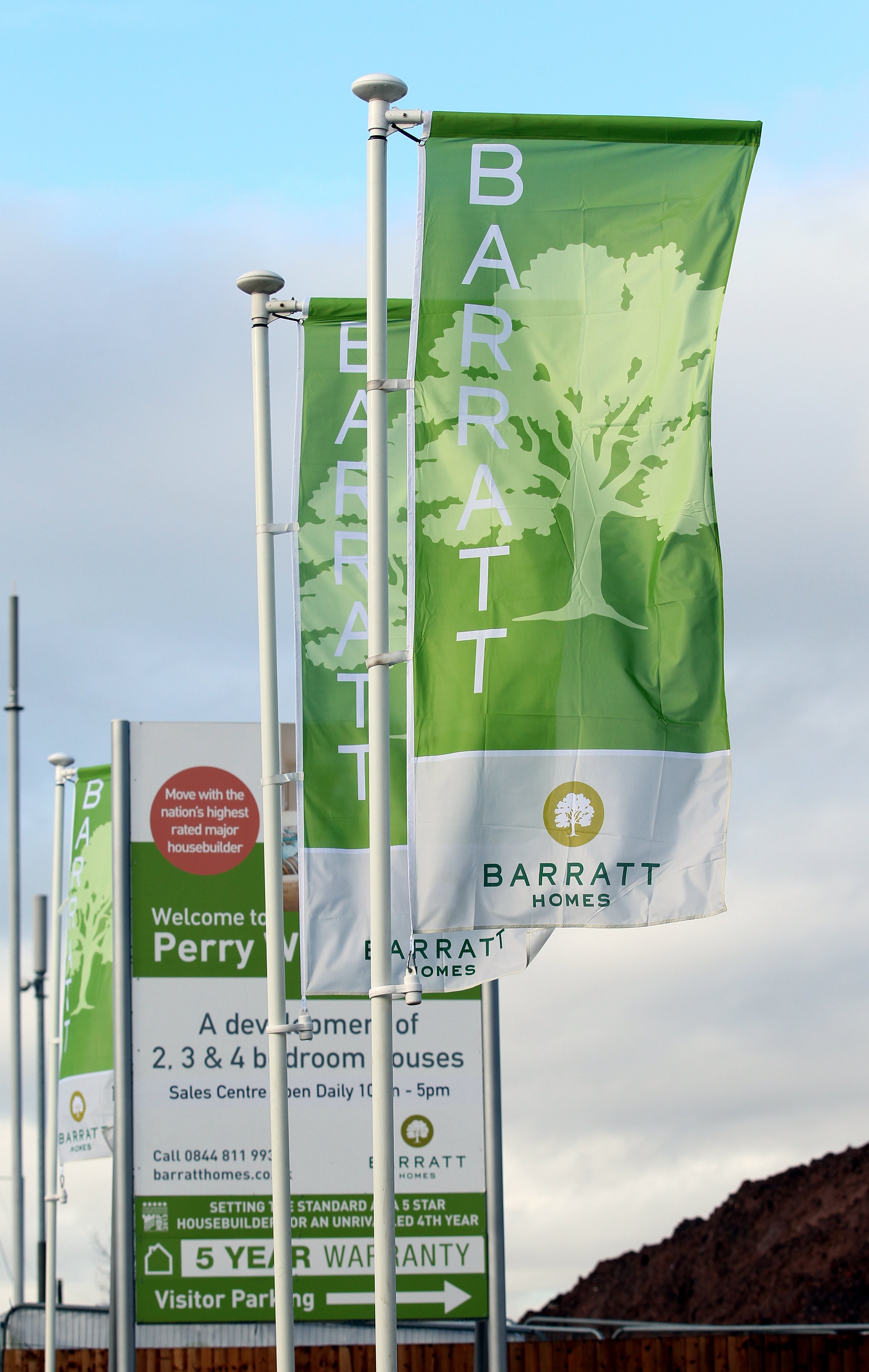 Signs outside a Barratt Homes development