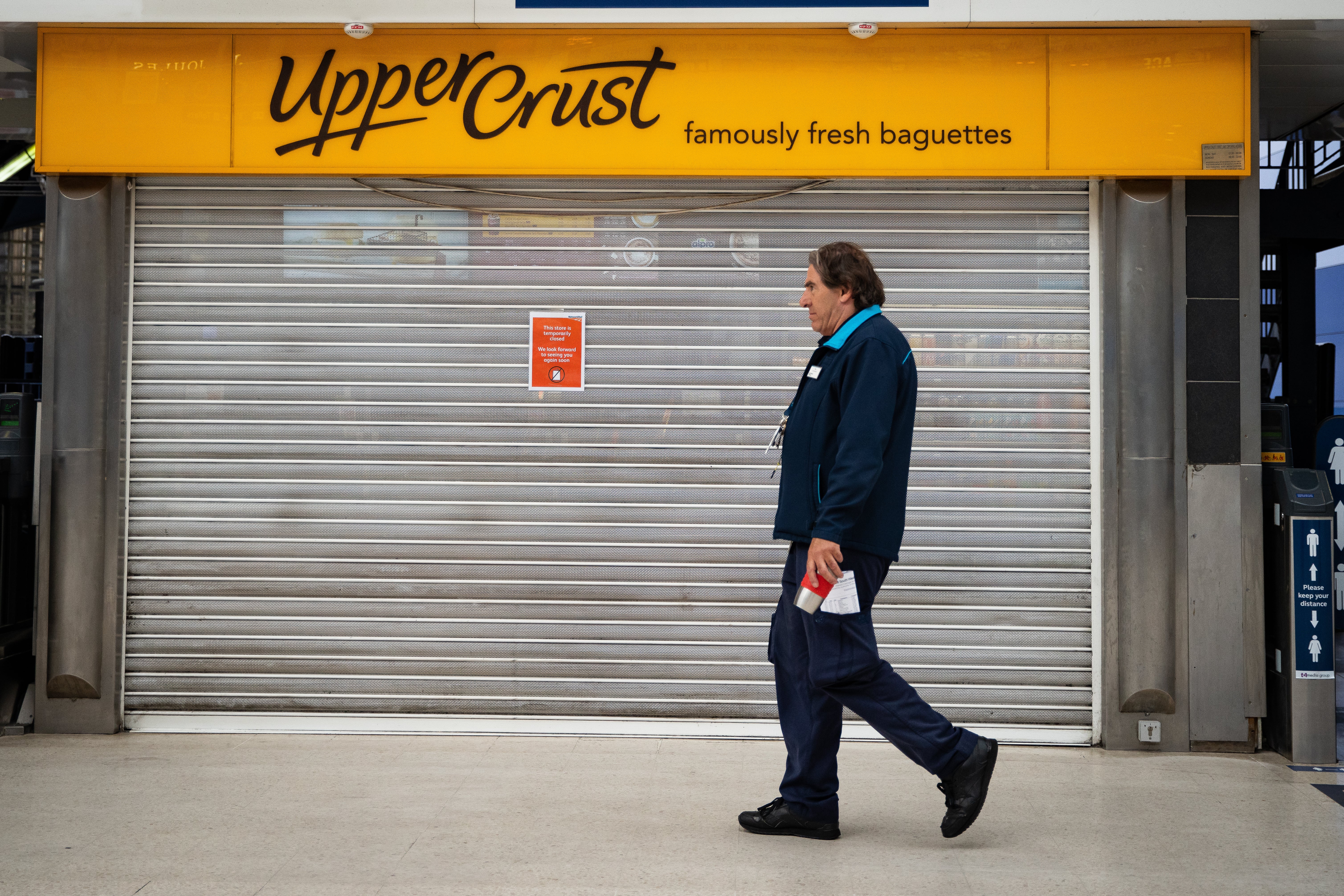 A shuttered Upper Crust outlet