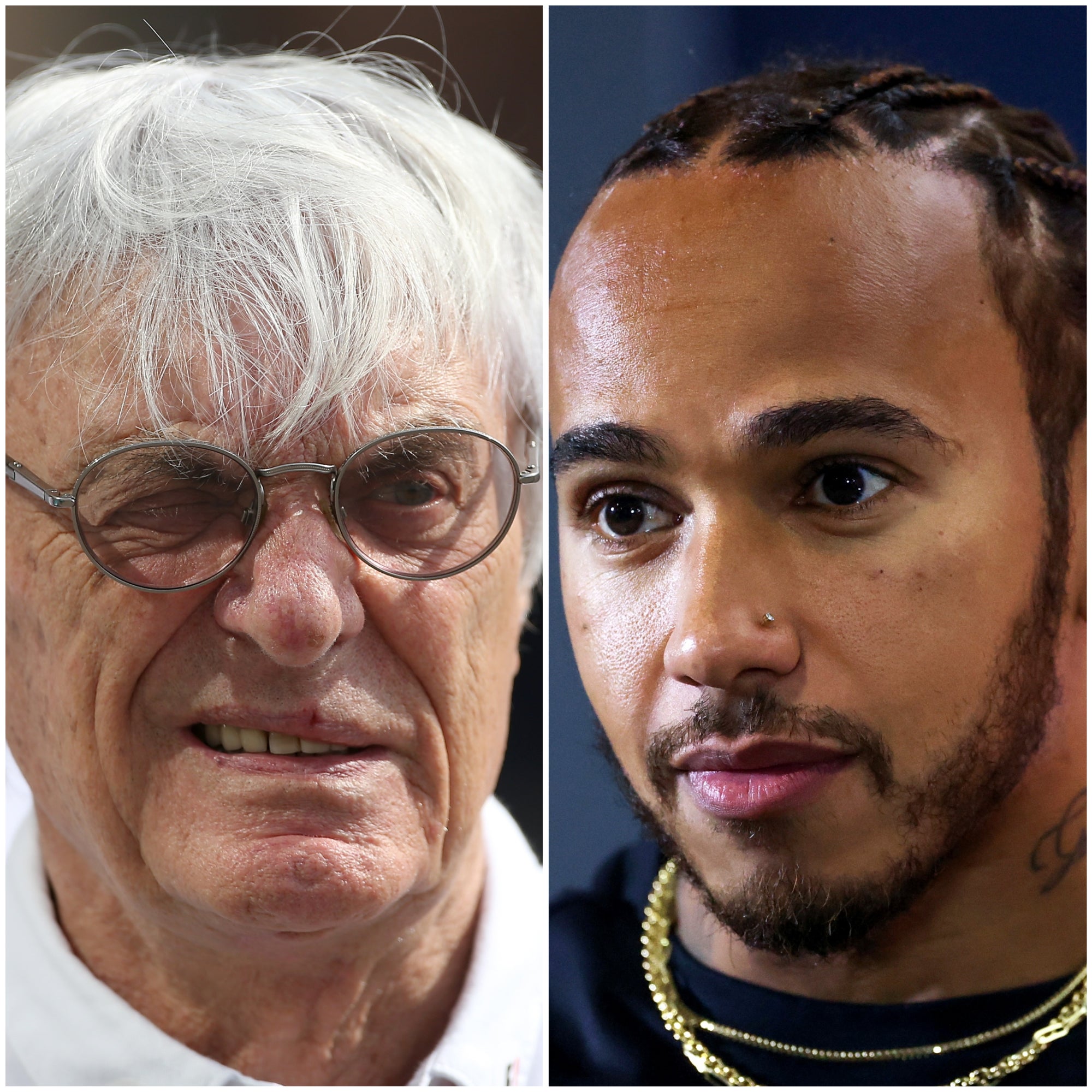 Bernie Ecclestone and Lewis Hamilton