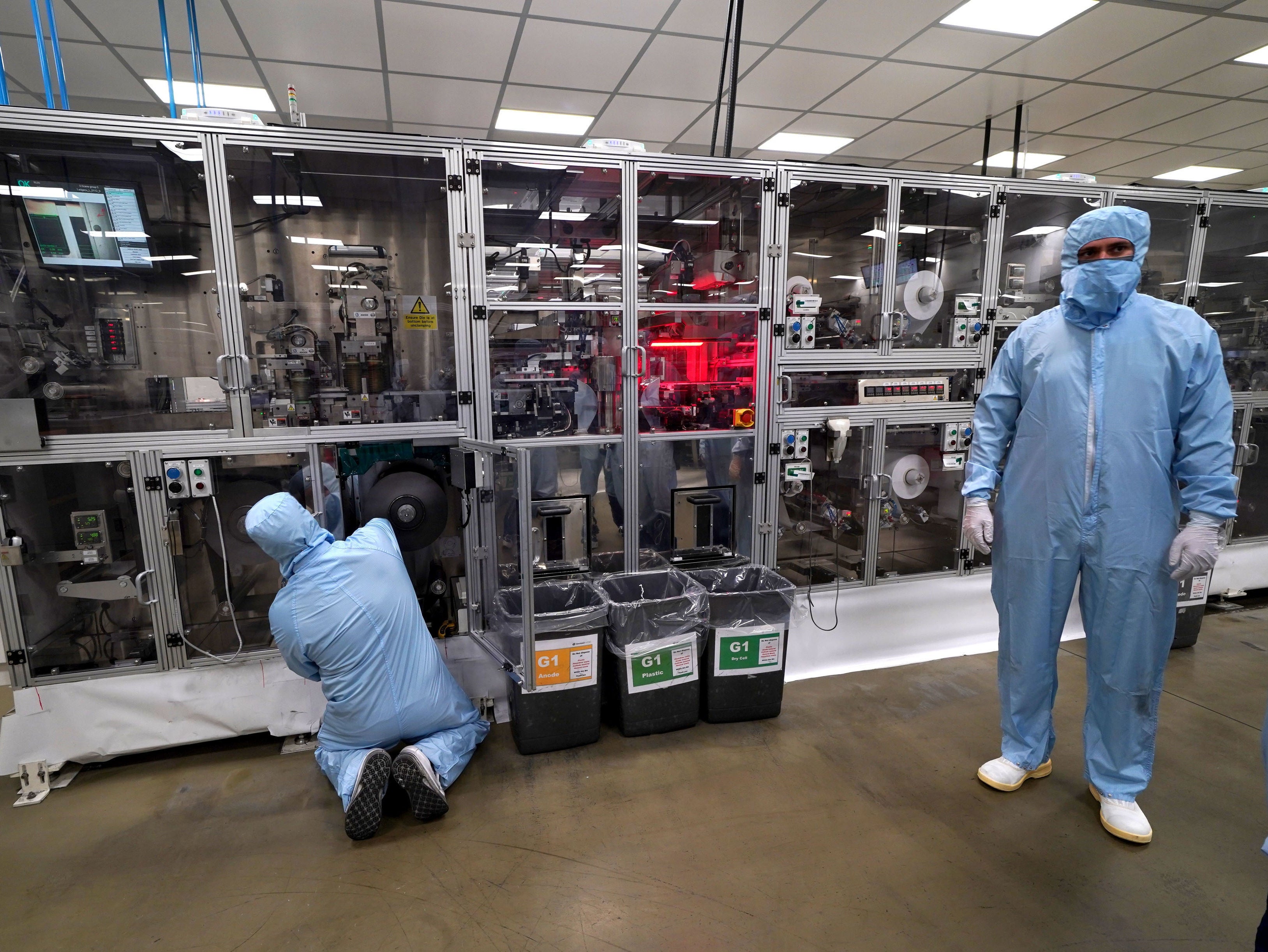 Nissan workers at a battery plant in Sunderland