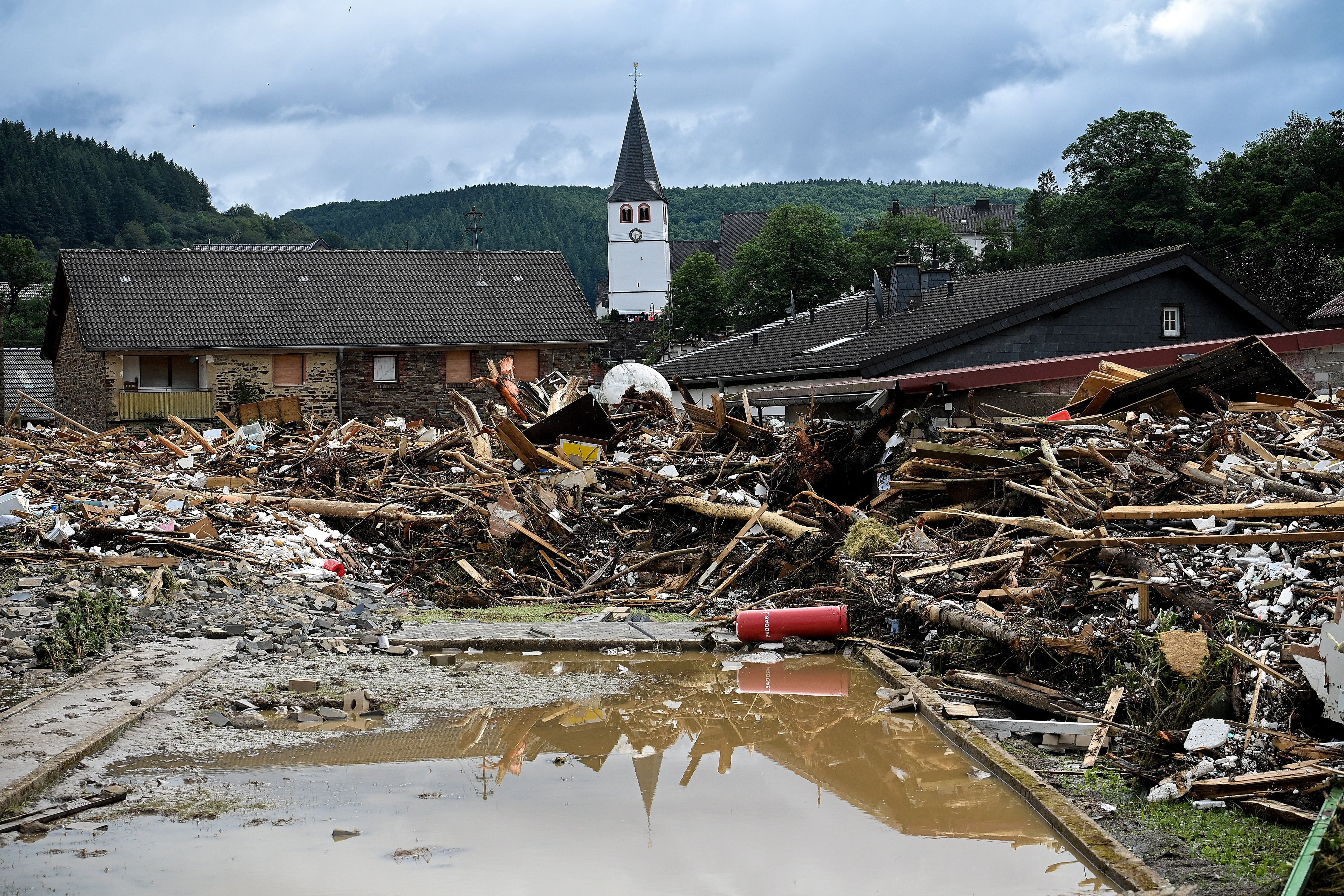 Flooding destroys the village of Schuld in Ahrweiler