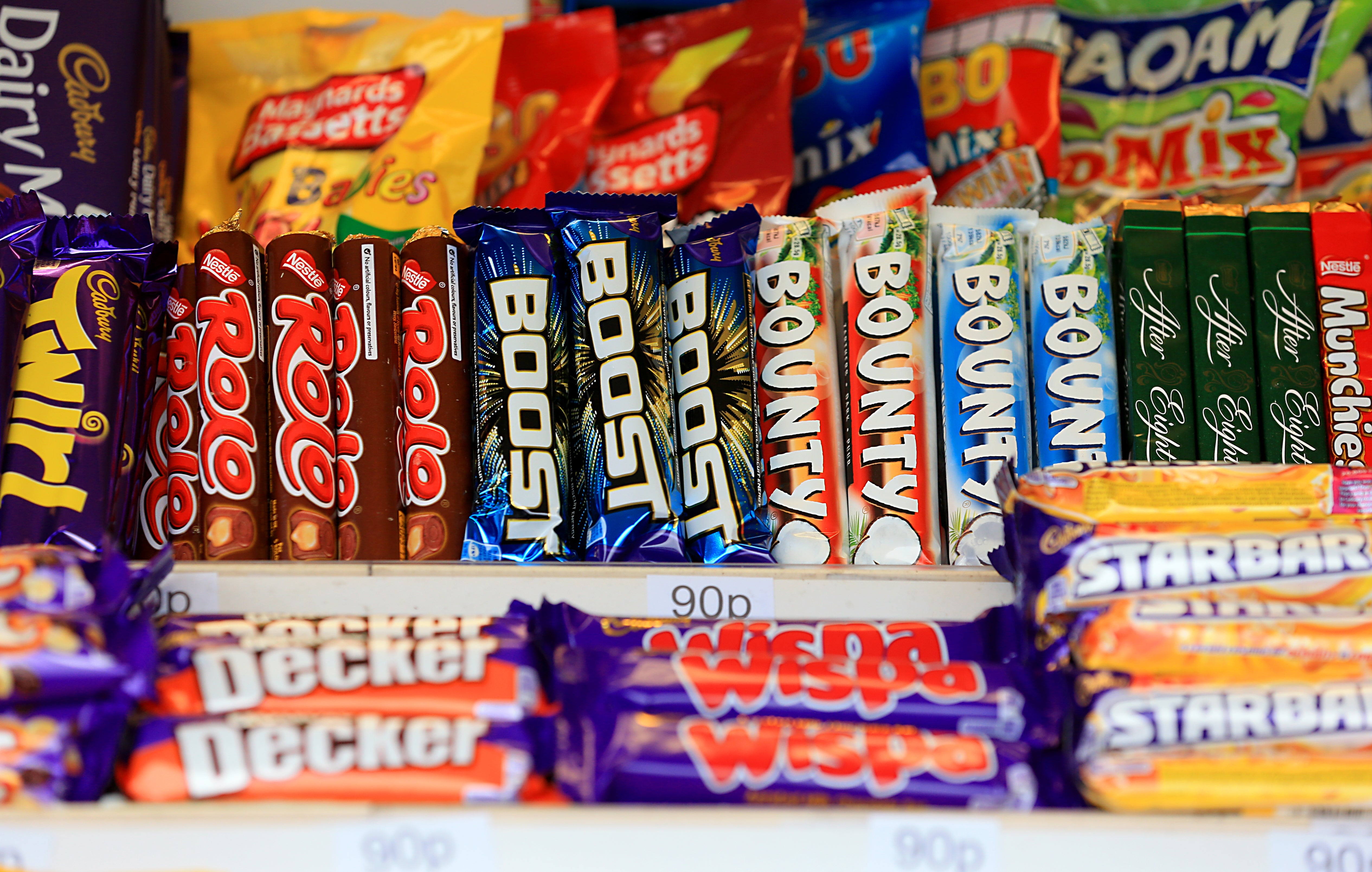 chocolate bars and other confectionary