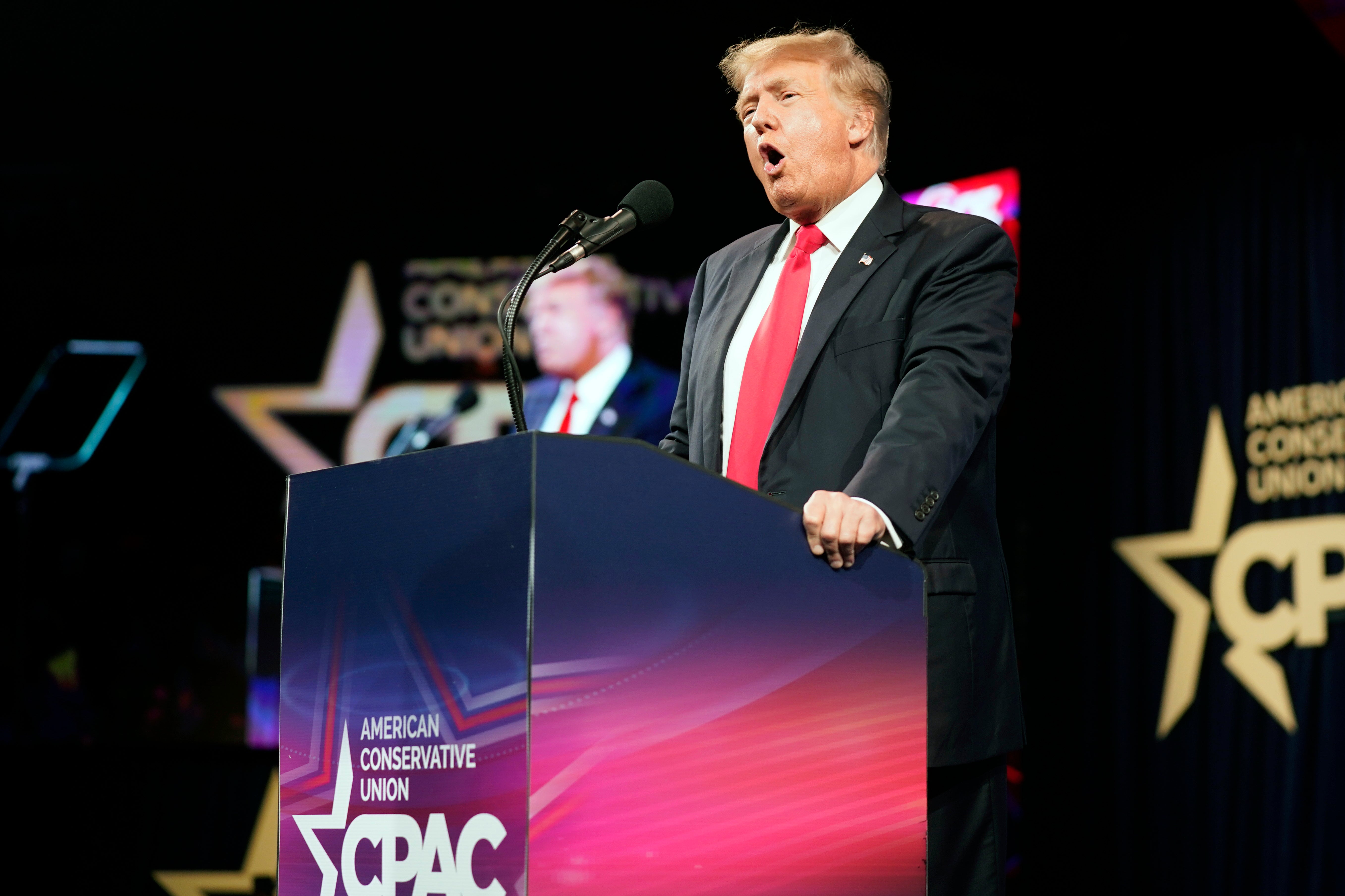 Former President Donald Trump speaks at CPAC Texas in July.