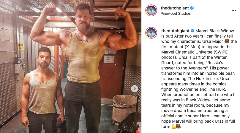 Dutch bodybuilder Olivier Richters says his ‘Black Widow’ character is MCU’s first X-Men character