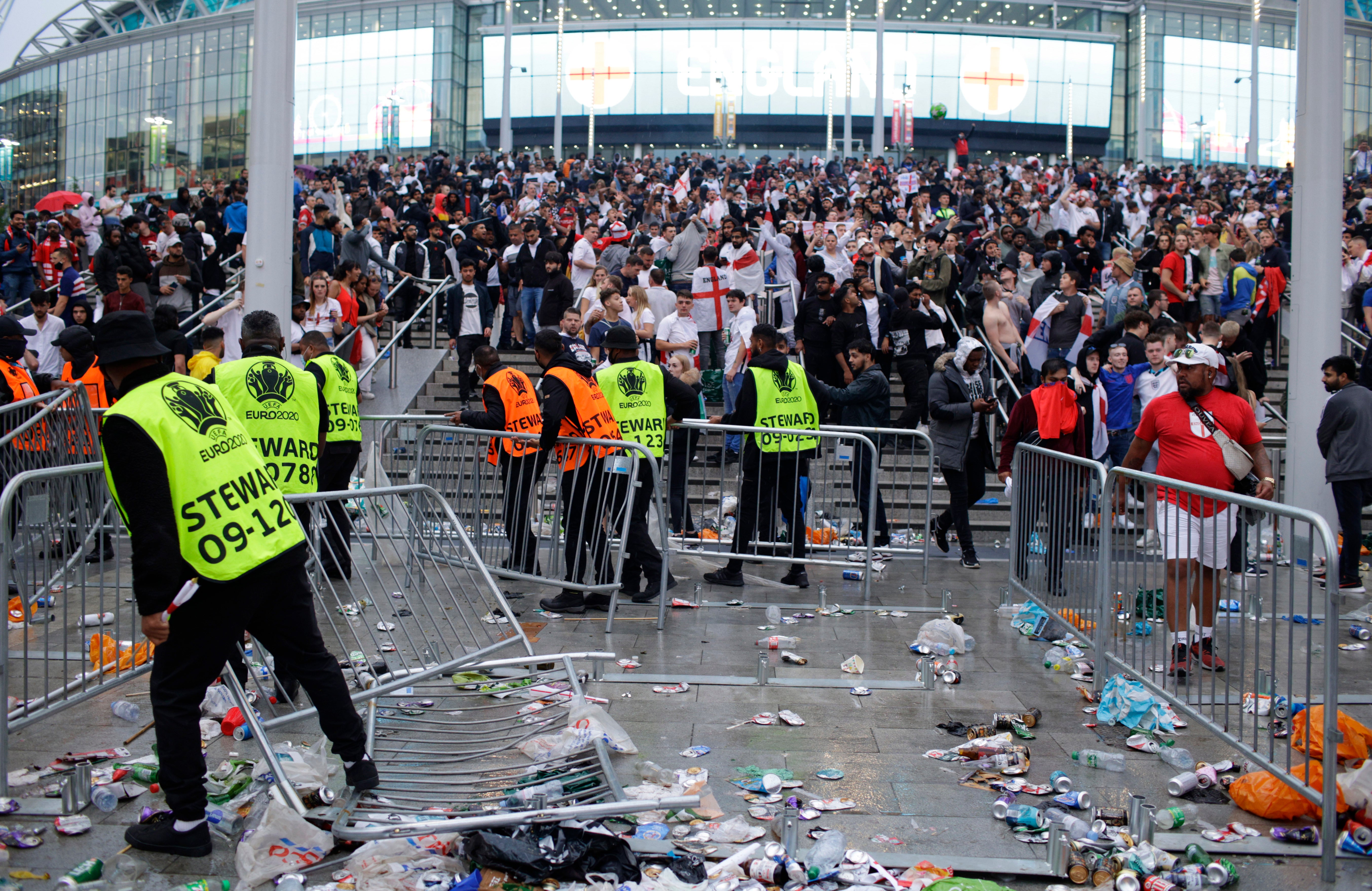 A number of ticketless fans made it into Wembley