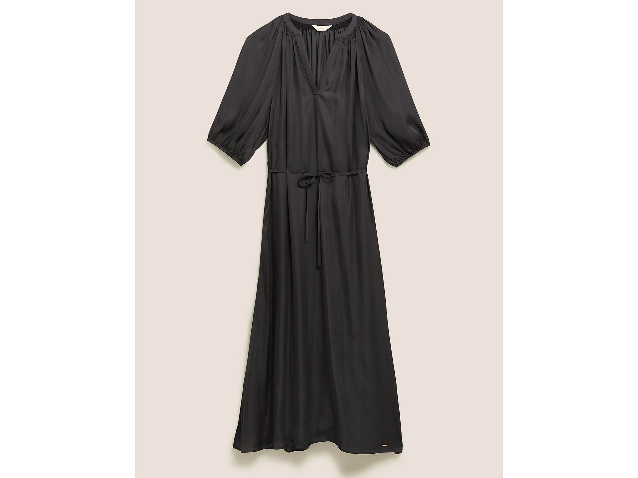 Rosie satin and lace trim tie nightdress: Was £35, now £19.50, Marksandspencer.com