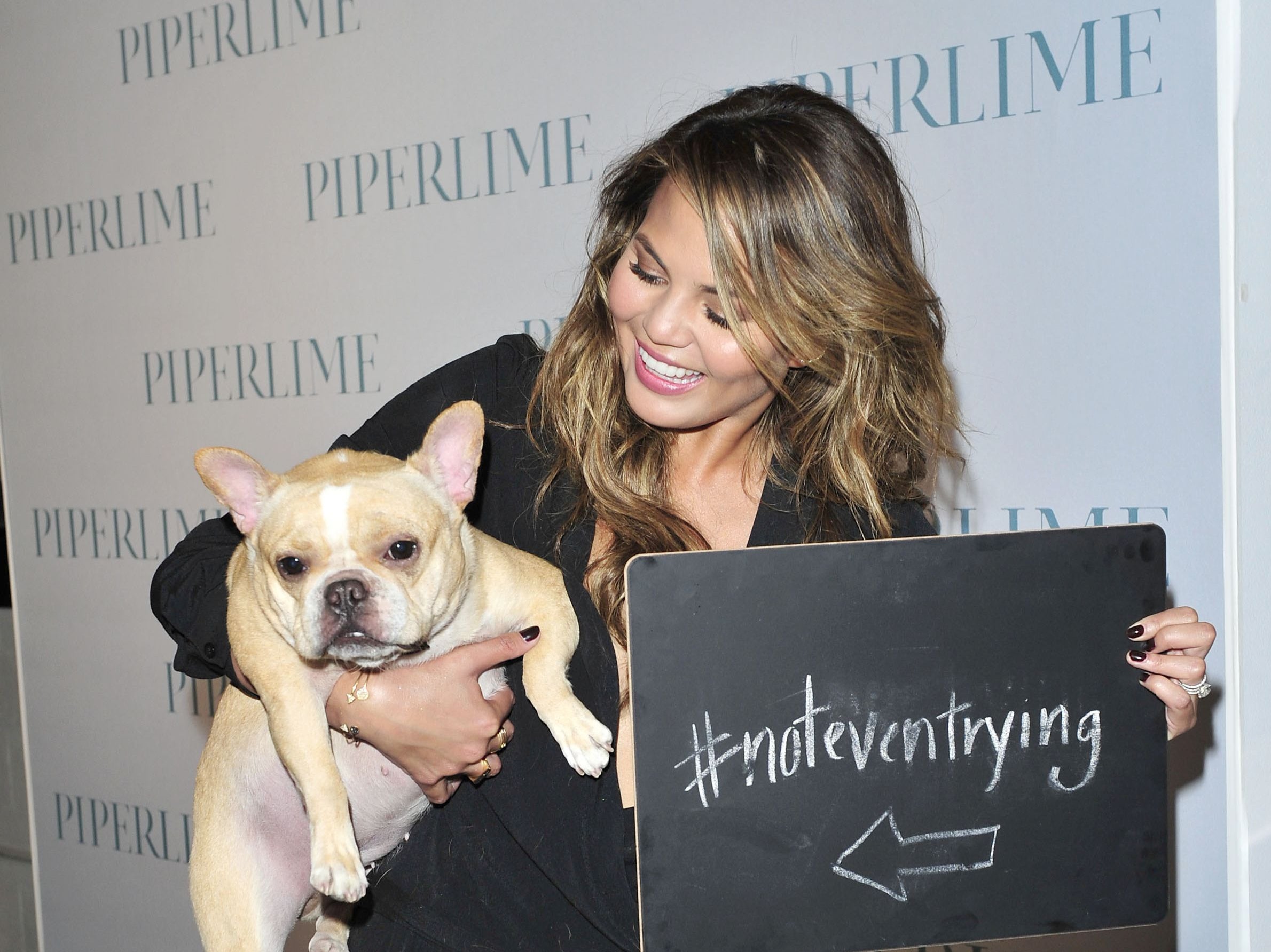 Chrissy Teigen with Pippa in 2014