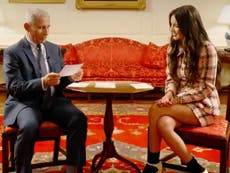 Olivia Rodrigo explains the meaning of Man Crush Monday to Dr Anthony Fauci during White House visit