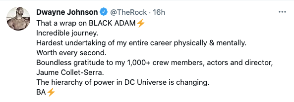 Dwayne “The Rock” Johnson hints at trouble ahead for the DC universe