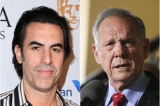 Sacha Baron Cohen reacts as former Alabama Chief Justice Roy Moore loses Who is America? lawsuit