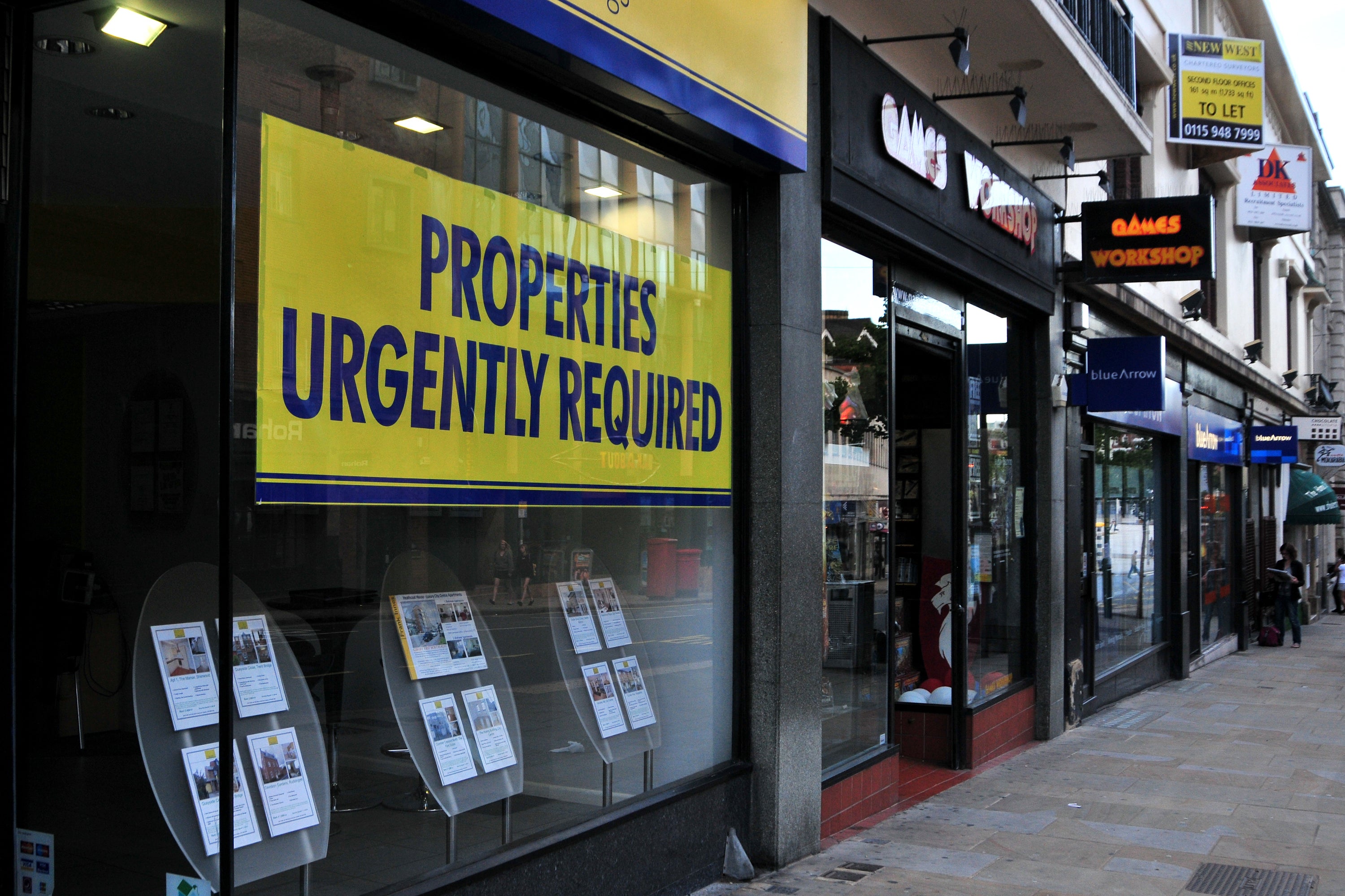 An estate agent's window