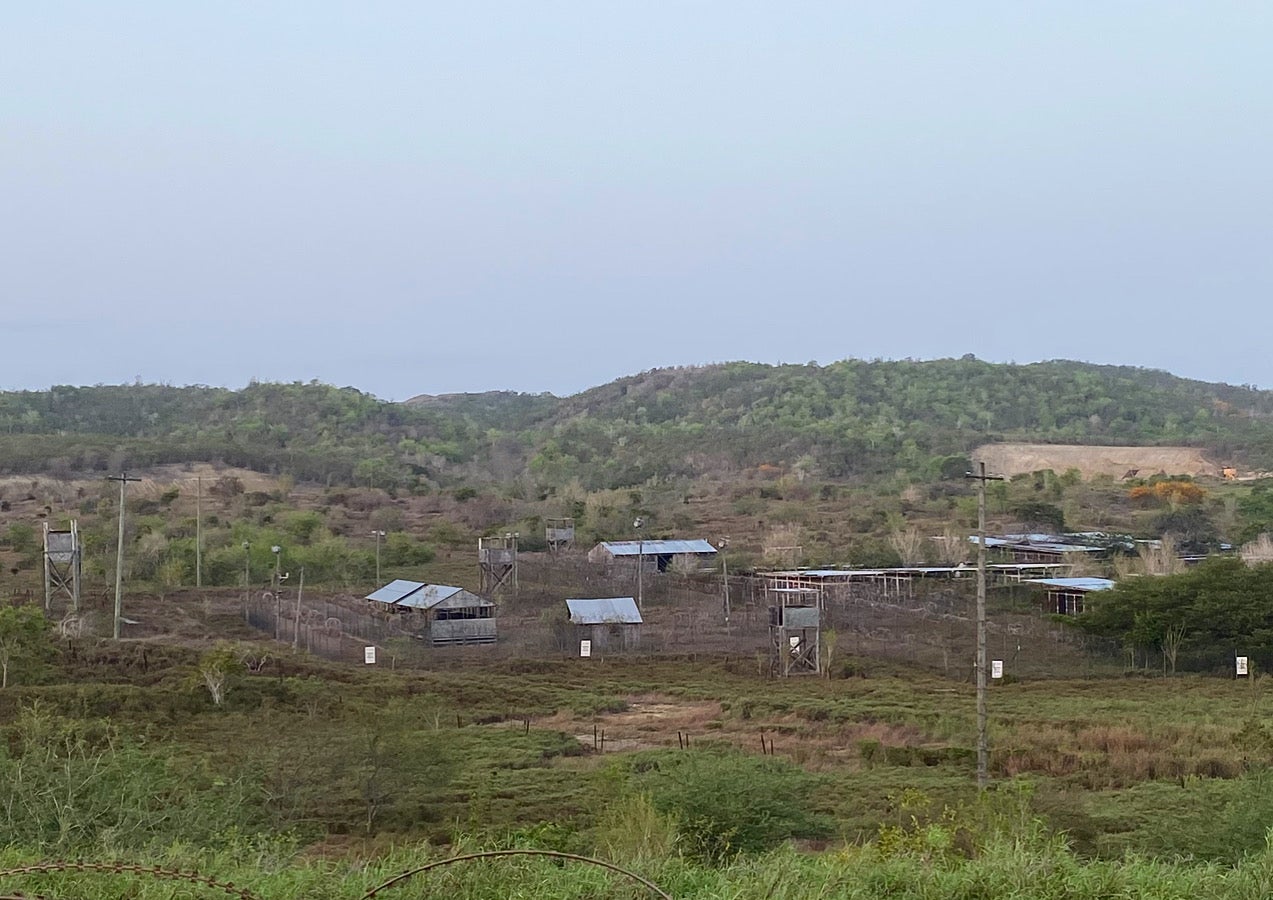 Camp X-Ray, where the first prisoners were brought to Guantánamo Bay in 2002, now lies abandoned