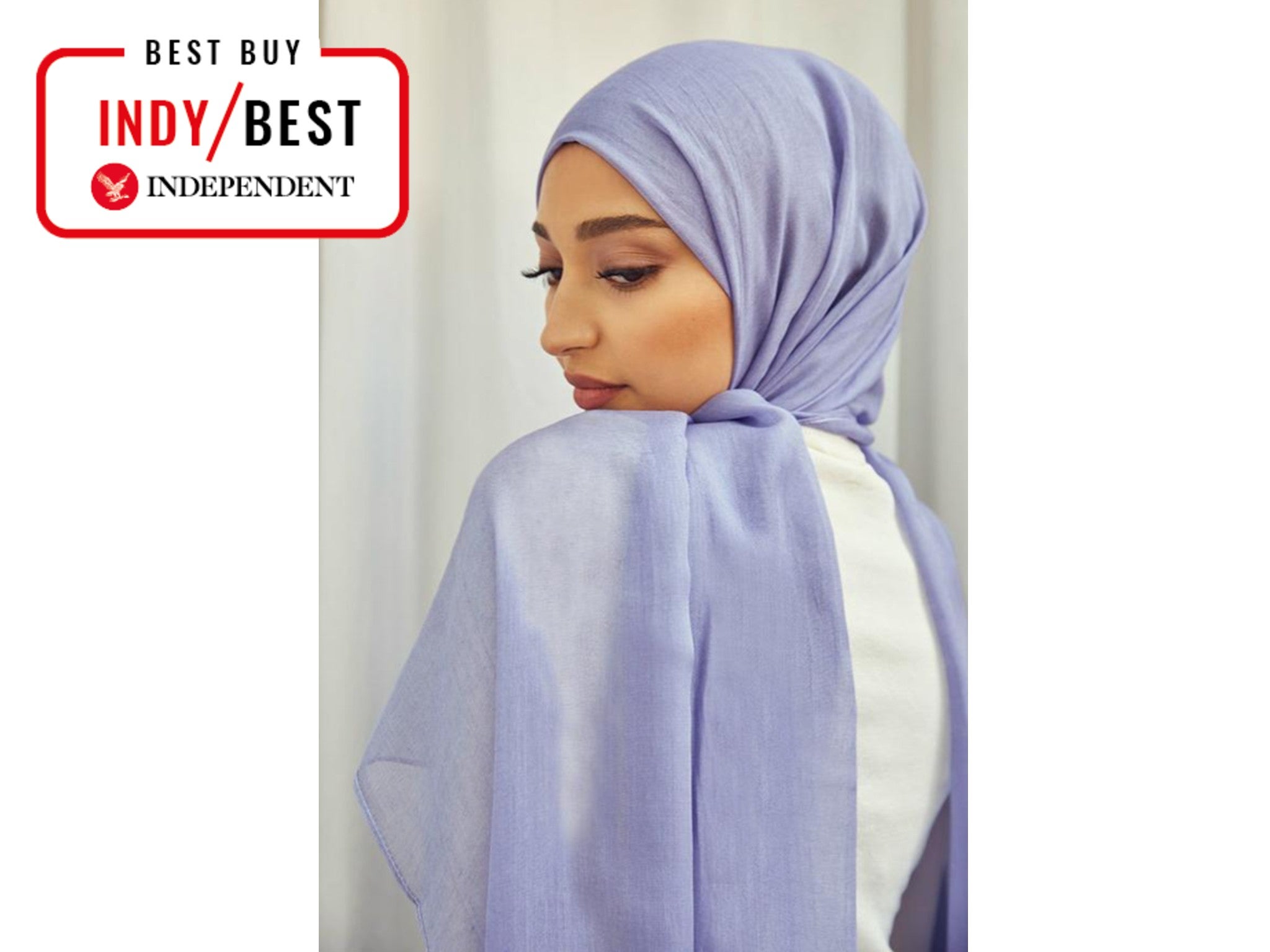 Silq Rose lavender tight weave model hijab indybest