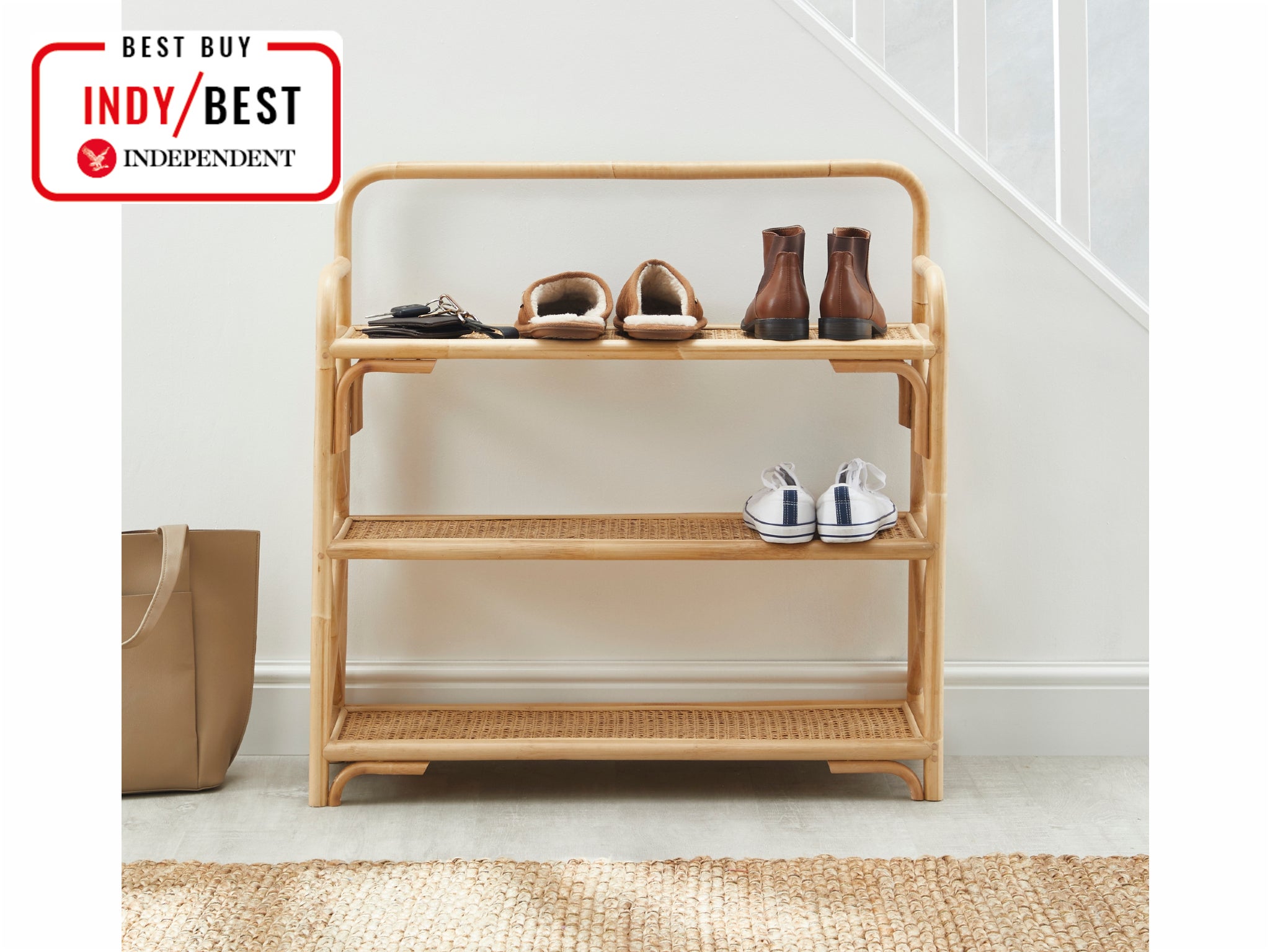 indybest french cane shoe rack