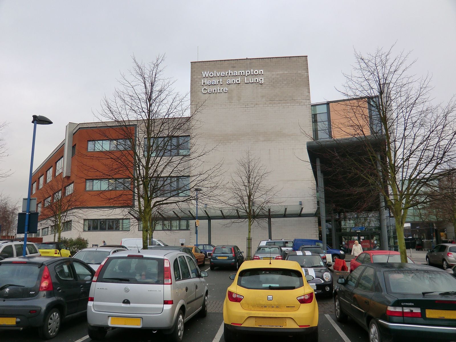 The female staff member, attacked at Wolverhampton’s New Cross Hospital (part pictured), did not sustain life-threatening injuries