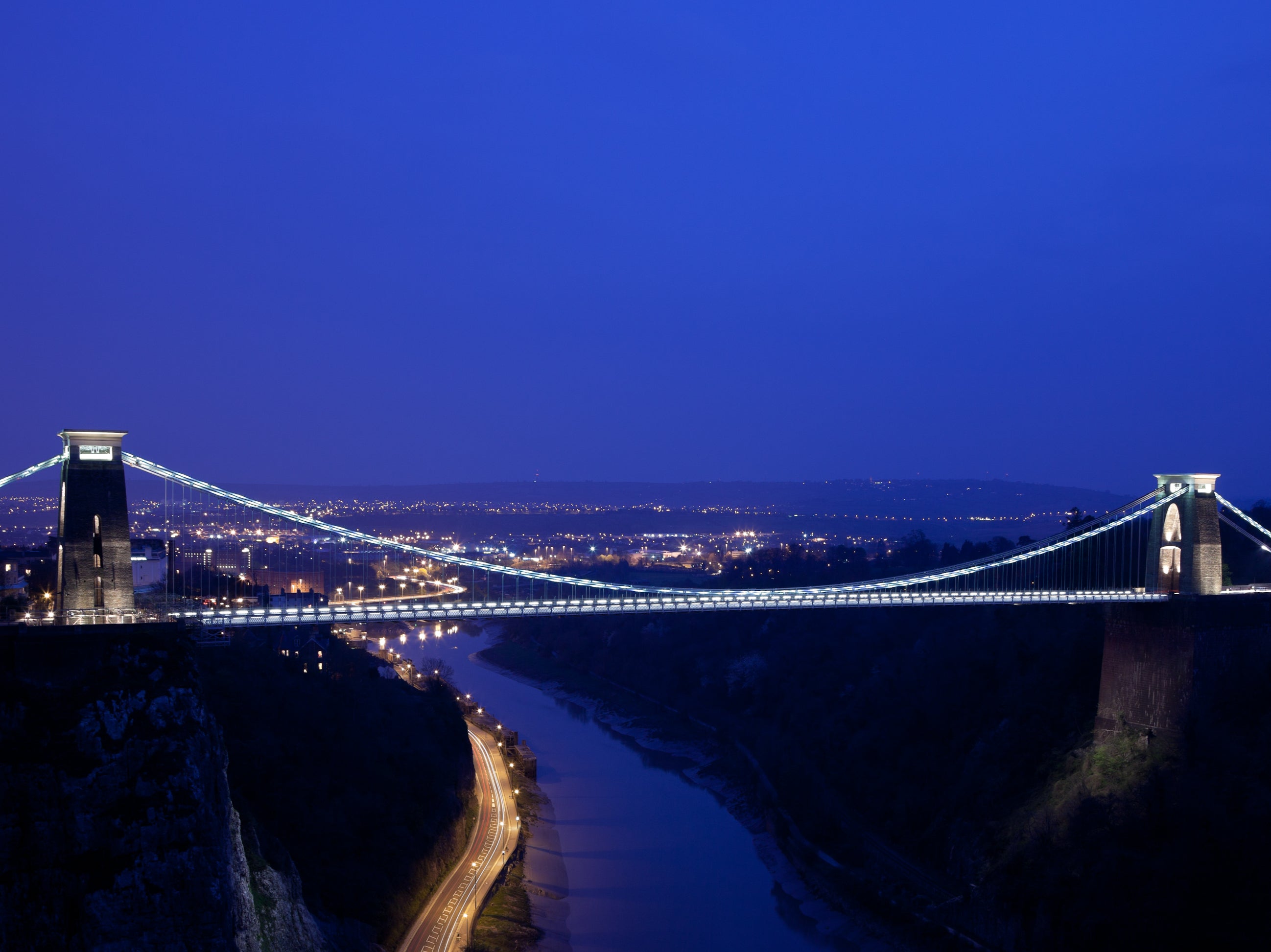 Witnesses called 999 after seeing the man leap from the Clifton Suspension Bridge late on Sunday evening