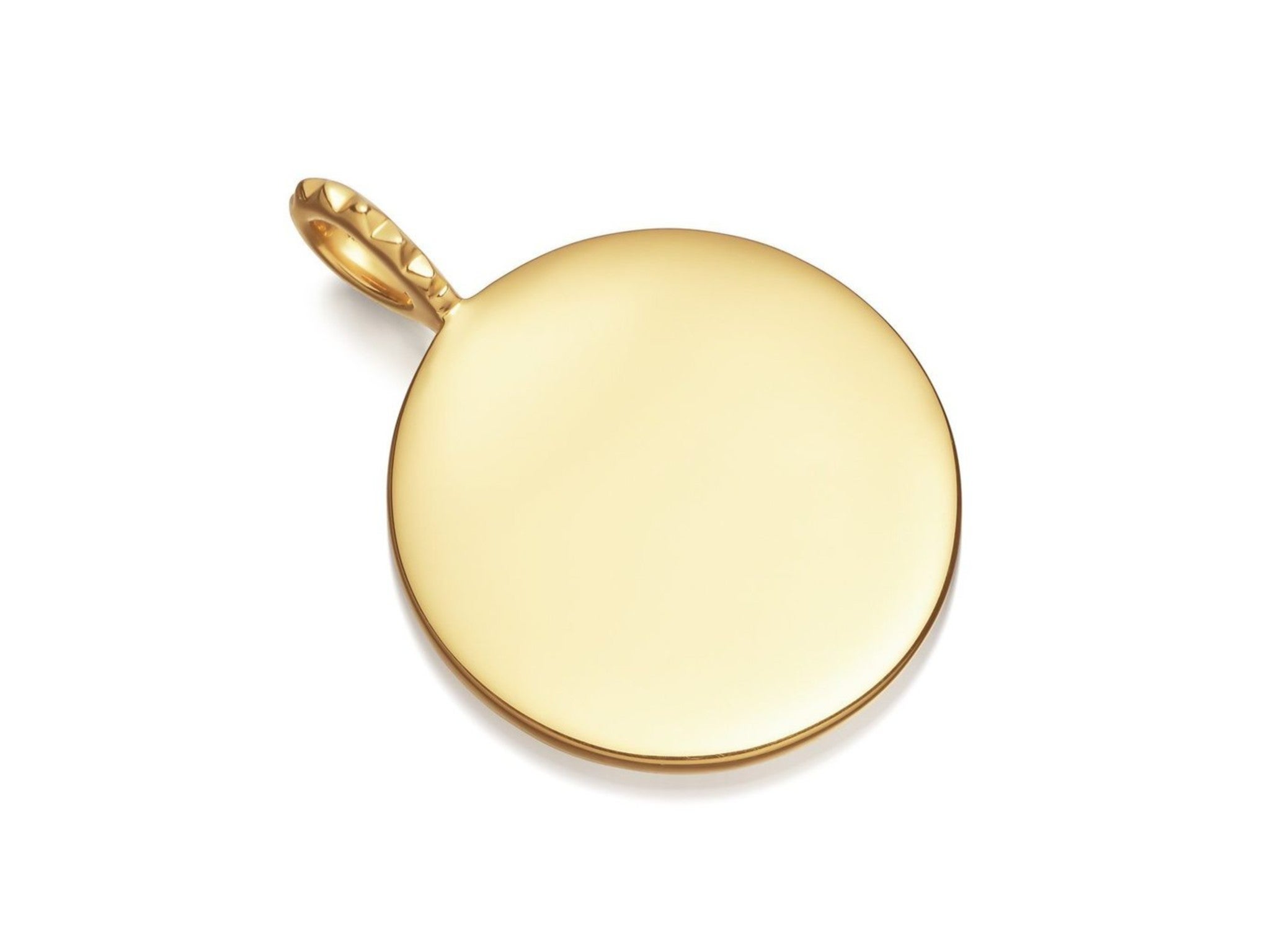 Missoma engravable large round disc pendant indybest