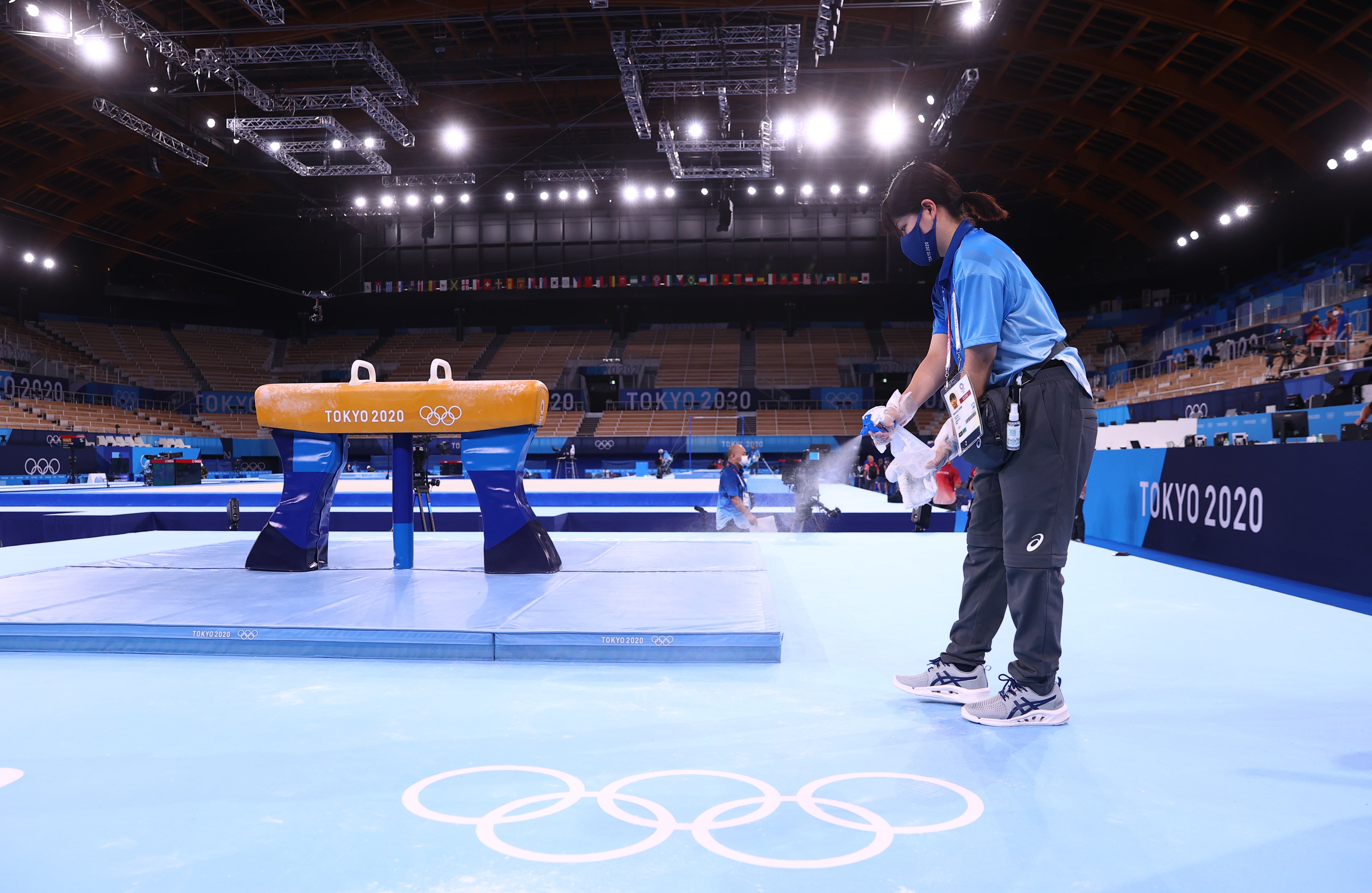 The Gymnastics Centre is disinfected