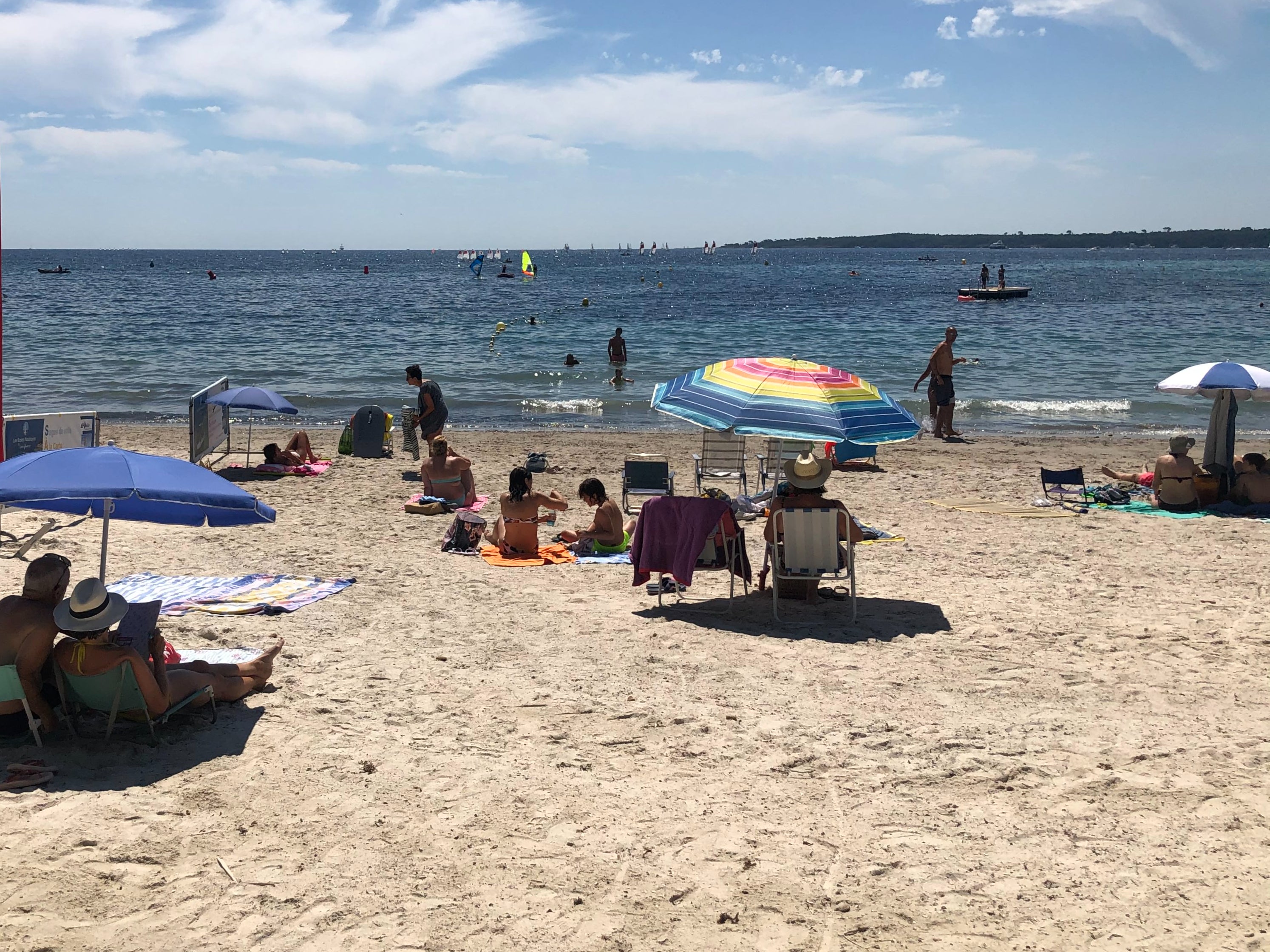 Danger zone? A beach on the Côte d’Azur in southern France, on the government’s ‘amber plus’ list