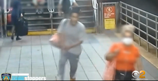 Man caught on video taking running punch at 60-year-old woman on NY subway platform