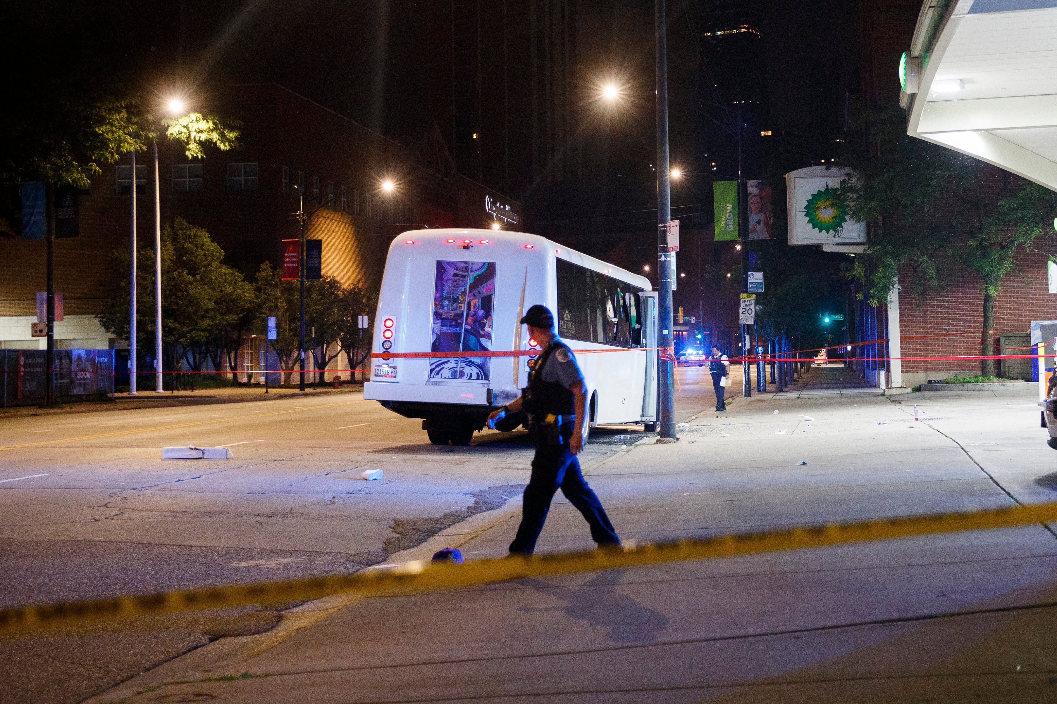 At the scene of a shooting inn Chicago