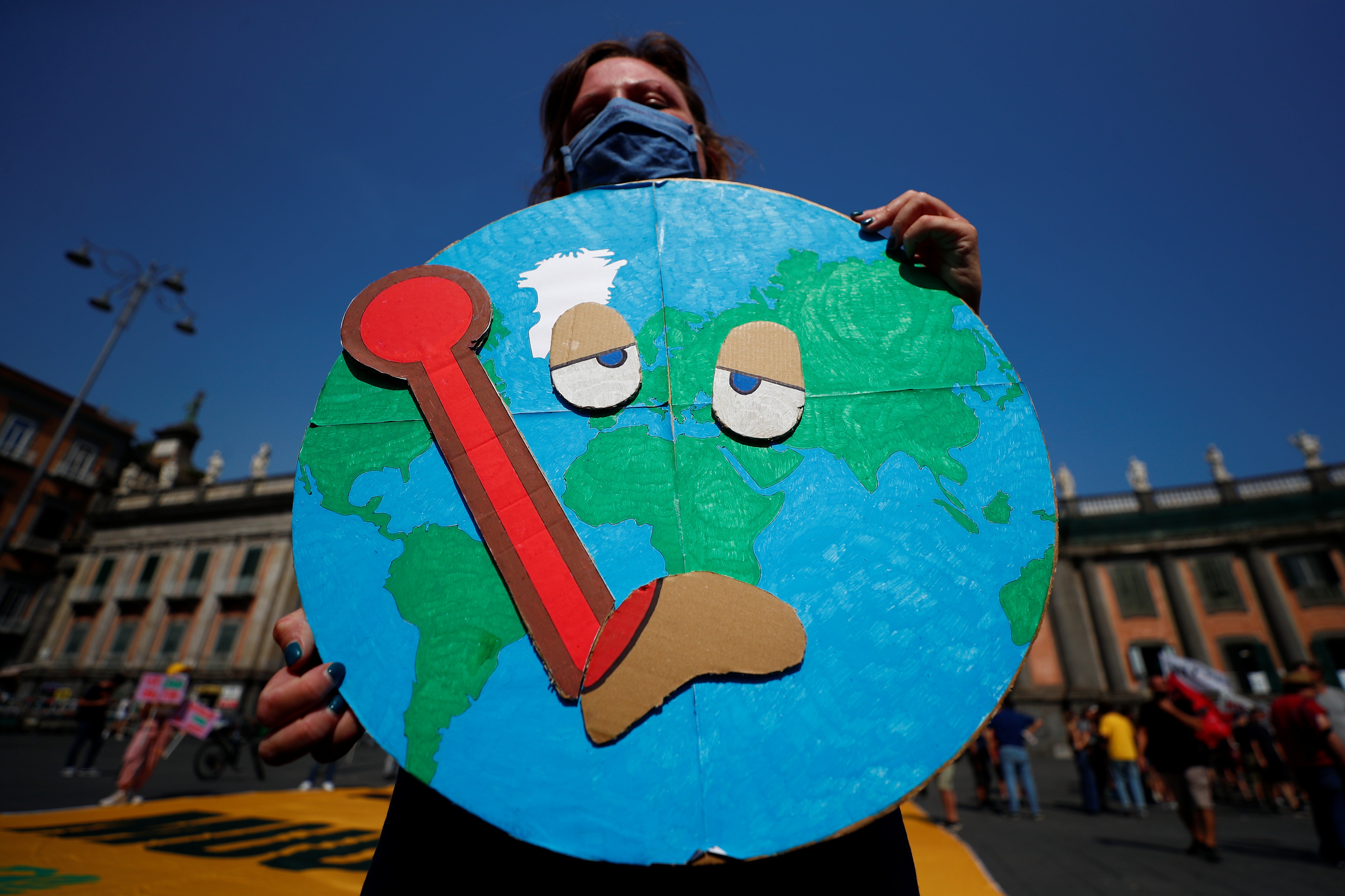 Climate activists including Extinction Rebellion and Fridays for Future stage a protest in July demanding more action on the climate crisis