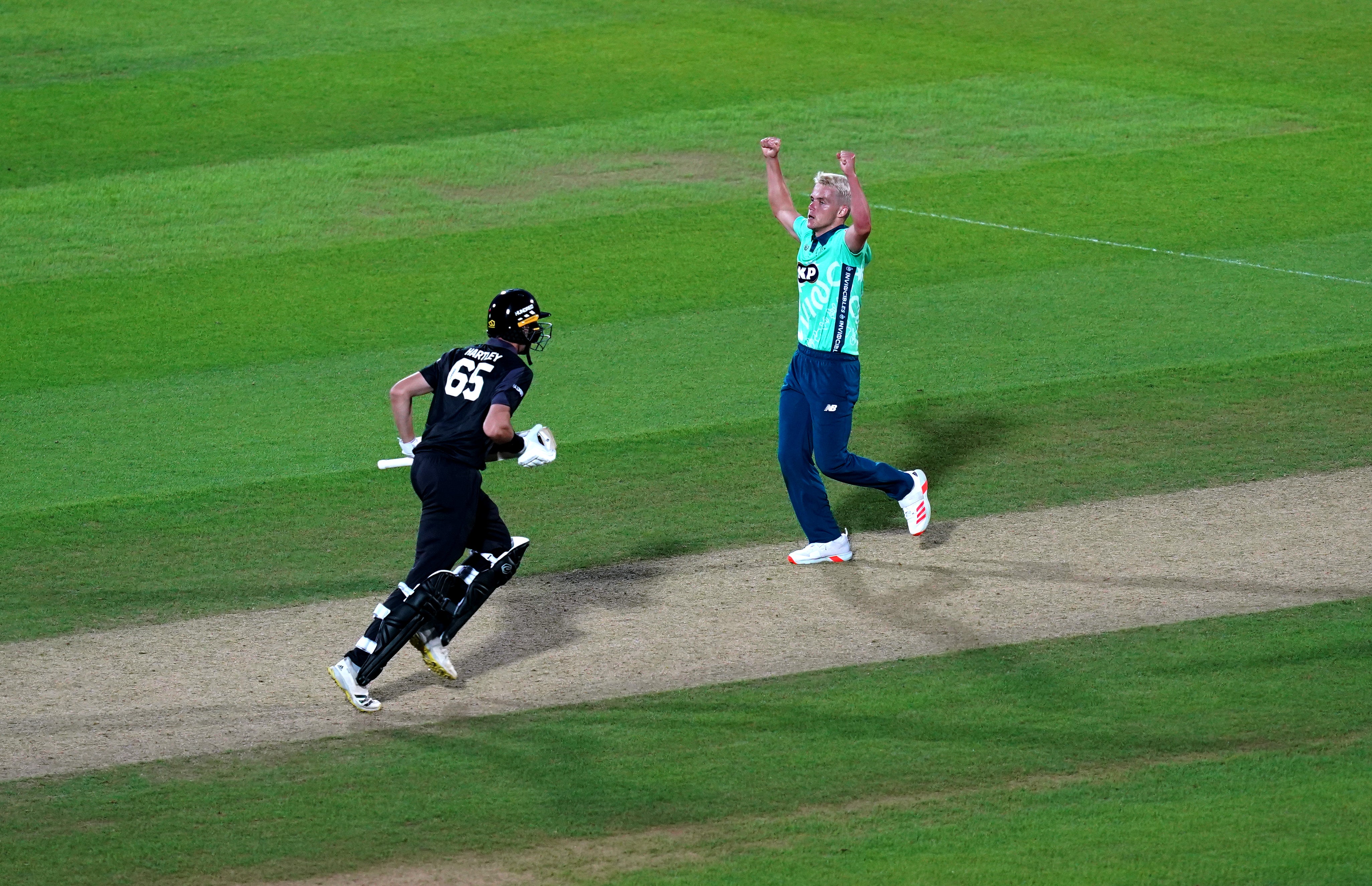 Sam Curran doubled up against Manchester Originals (John Walton/PA)