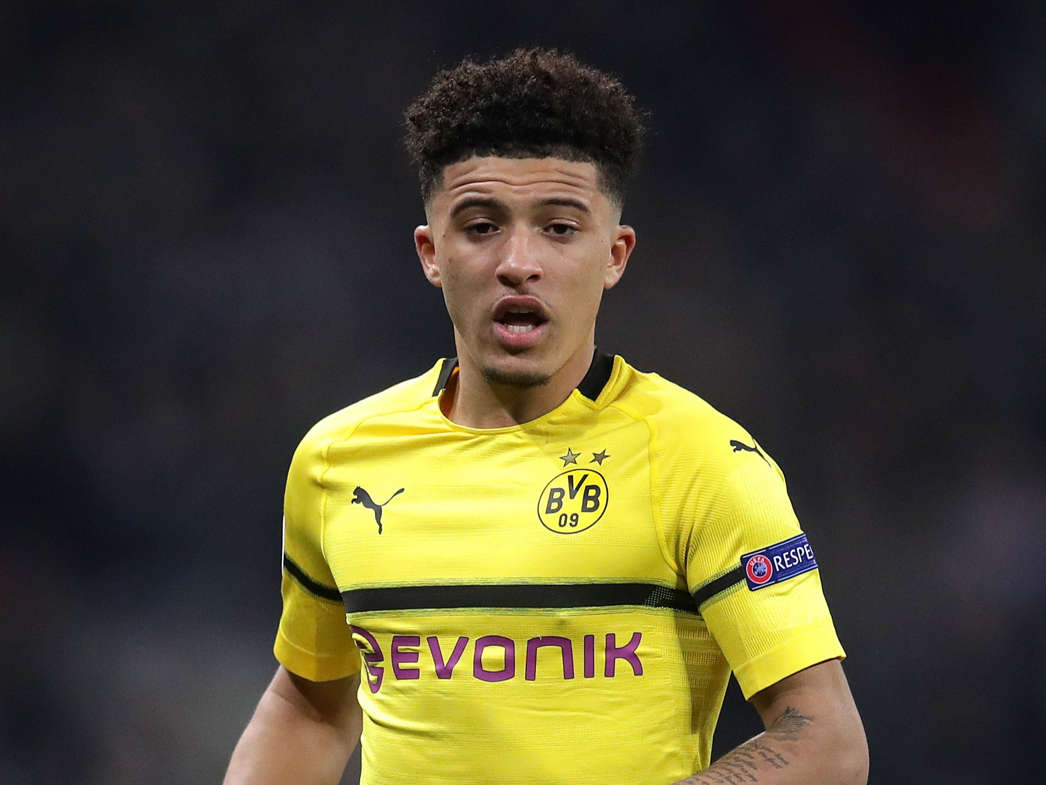 Manchester United have signed Borussia Dortmund winger Jadon Sancho (Adam Davy/PA)