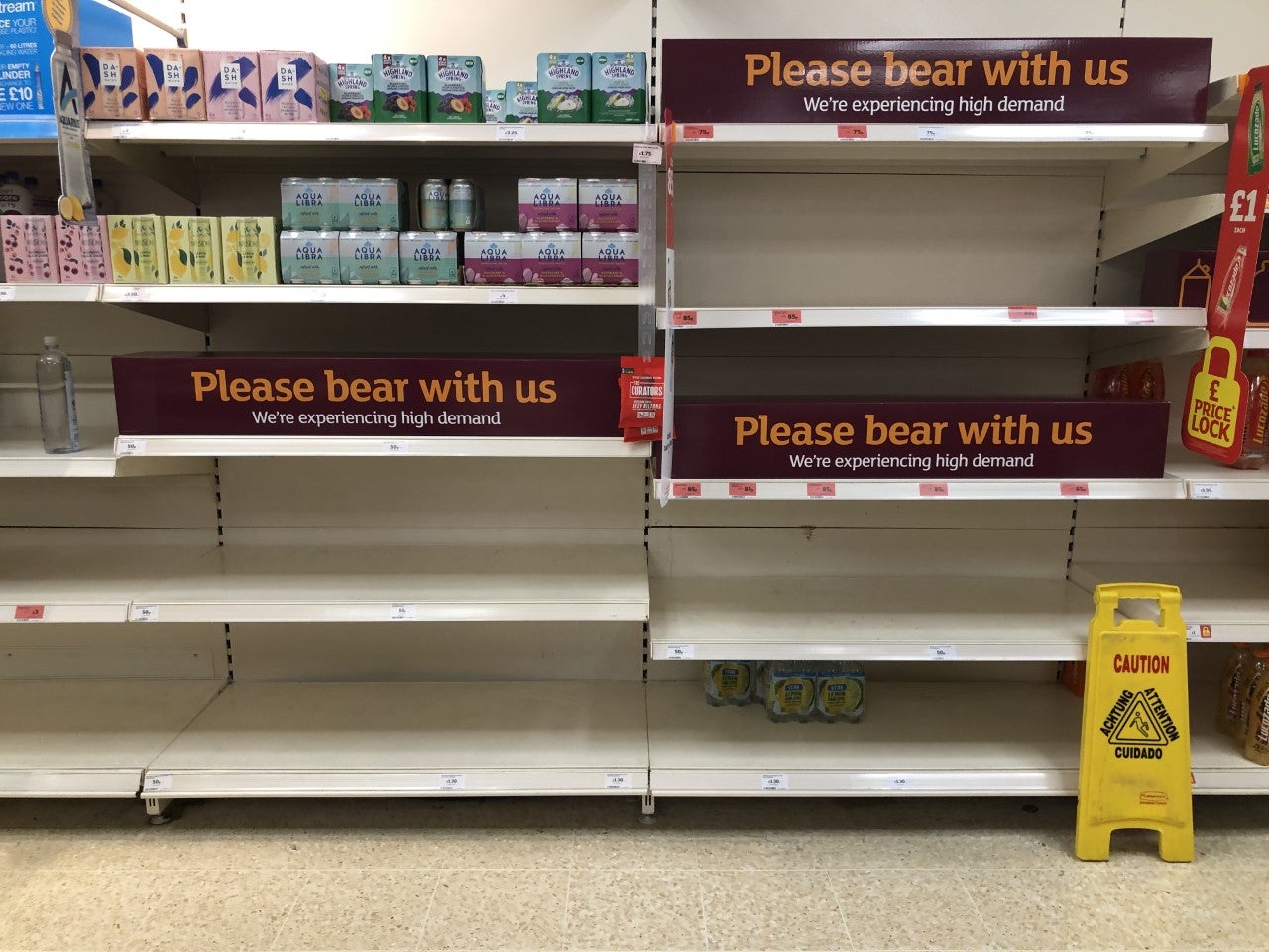 Empty shelves have become a recurring sight in UK supermarkets