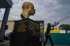 After vandalism, NYC George Floyd statue cleaned, will move