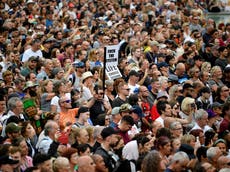 Thousands of anti-vaccine protesters gather in London