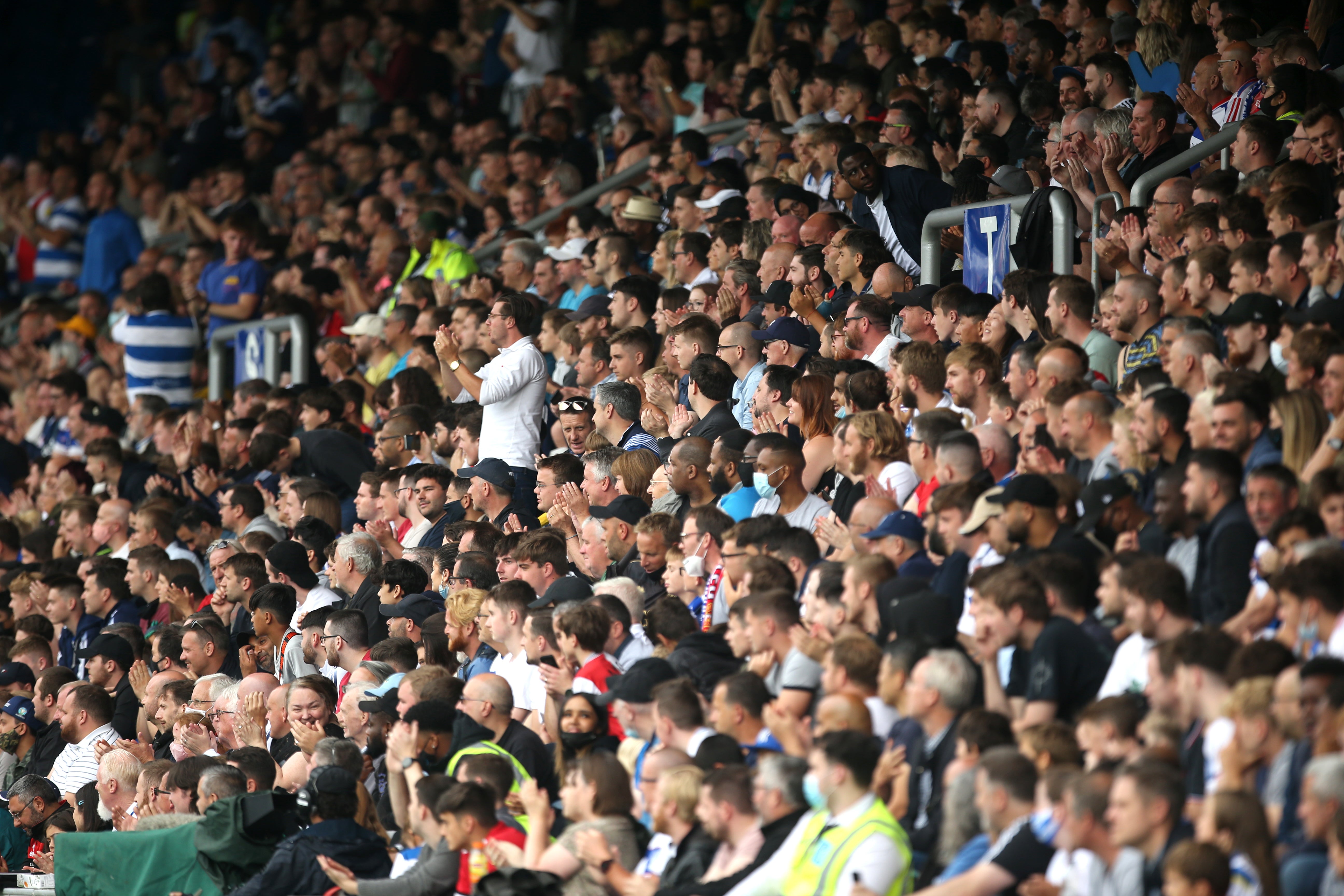 QPR fans in the stands during Saturday’s pre-season friendly with Manchester United (Steven Paston/PA).