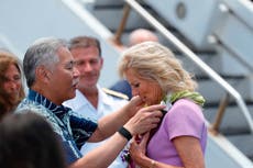 Jill Biden calls on unvaccinated in Hawaii to get shots