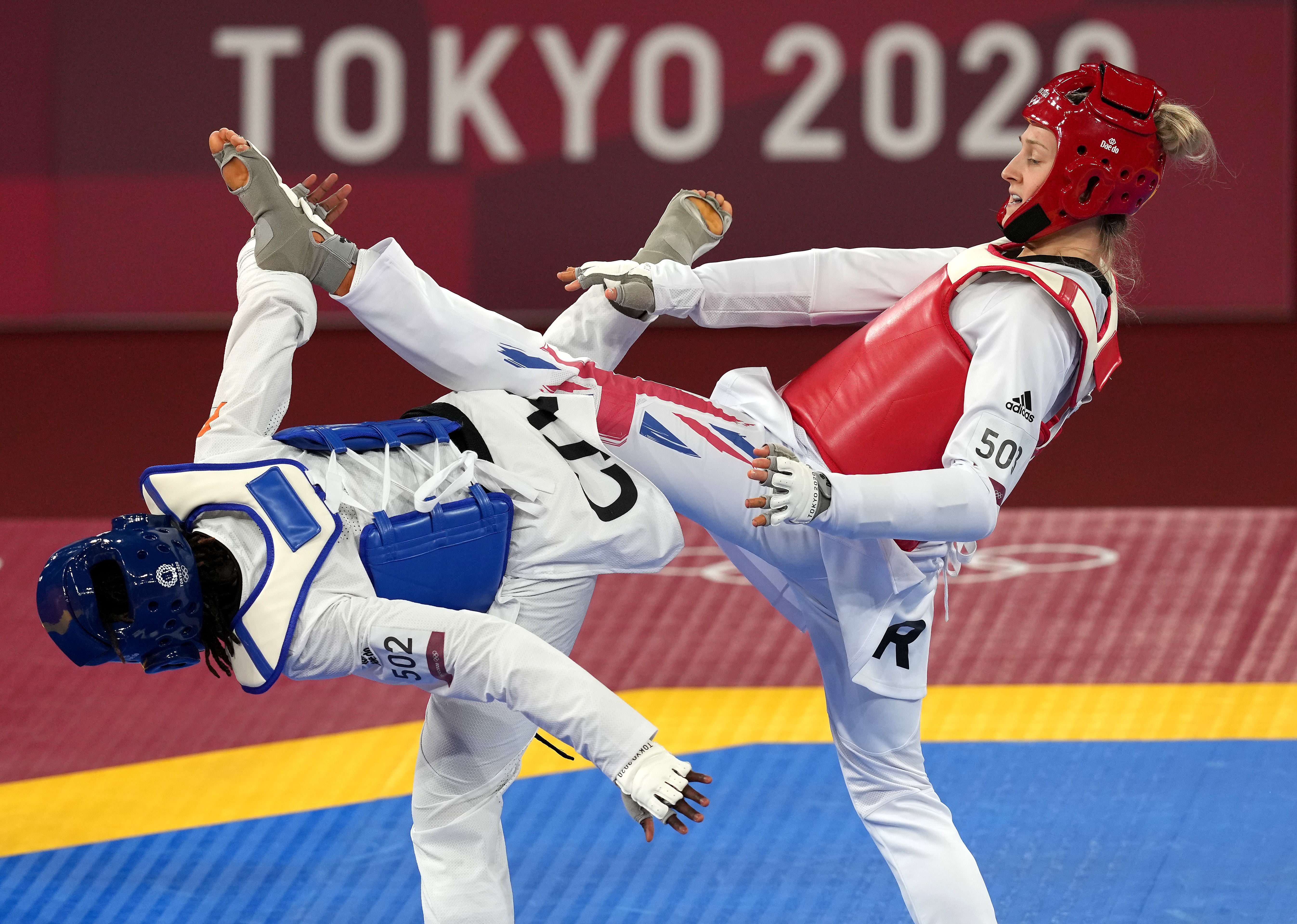 Lauren Williams has booked her place in the Olympic taekwondo final (Martin Rickett/PA)