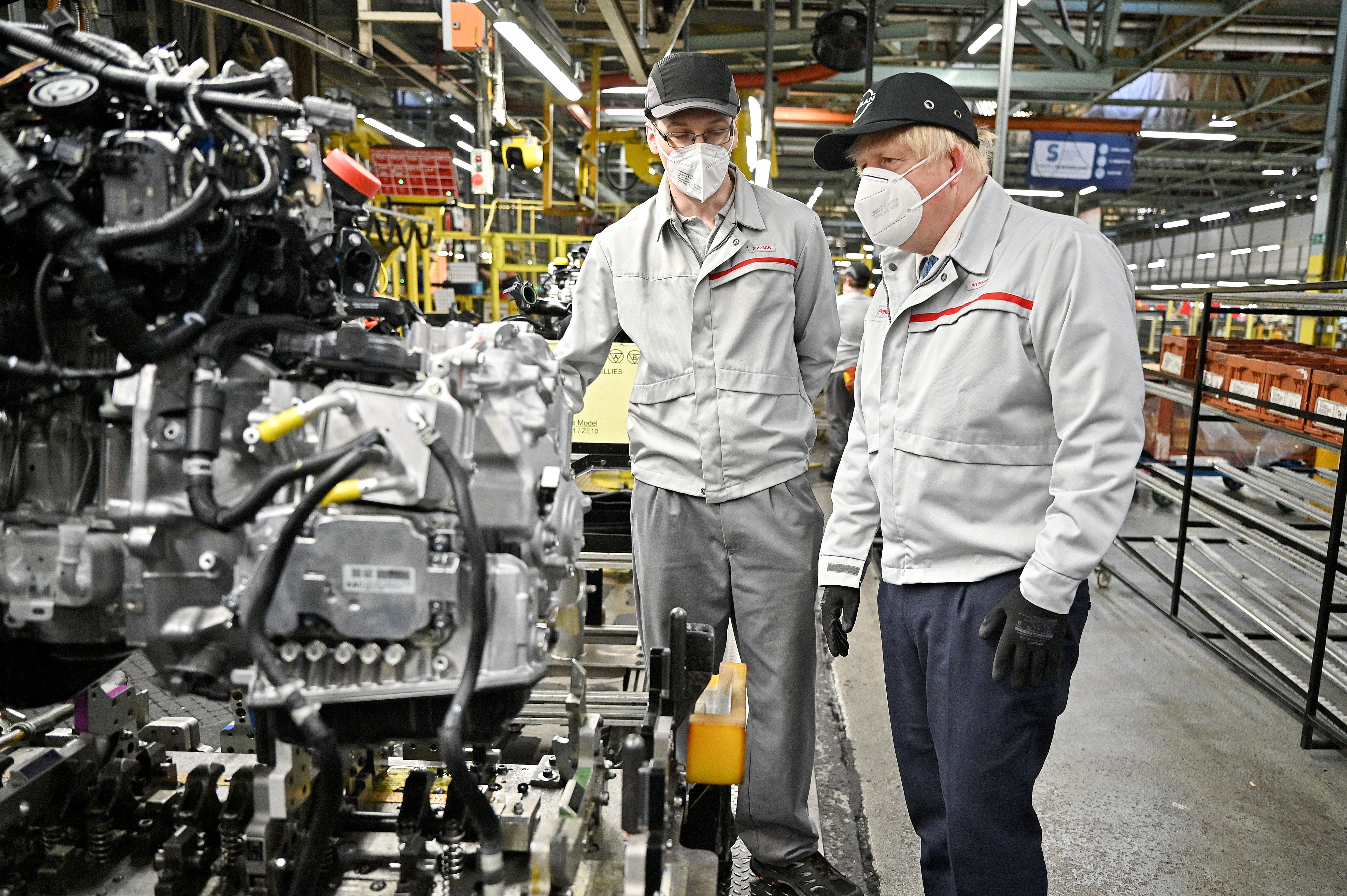 Prime minister Boris Johnson during a recent visit to the Nissan plant in Sunderland