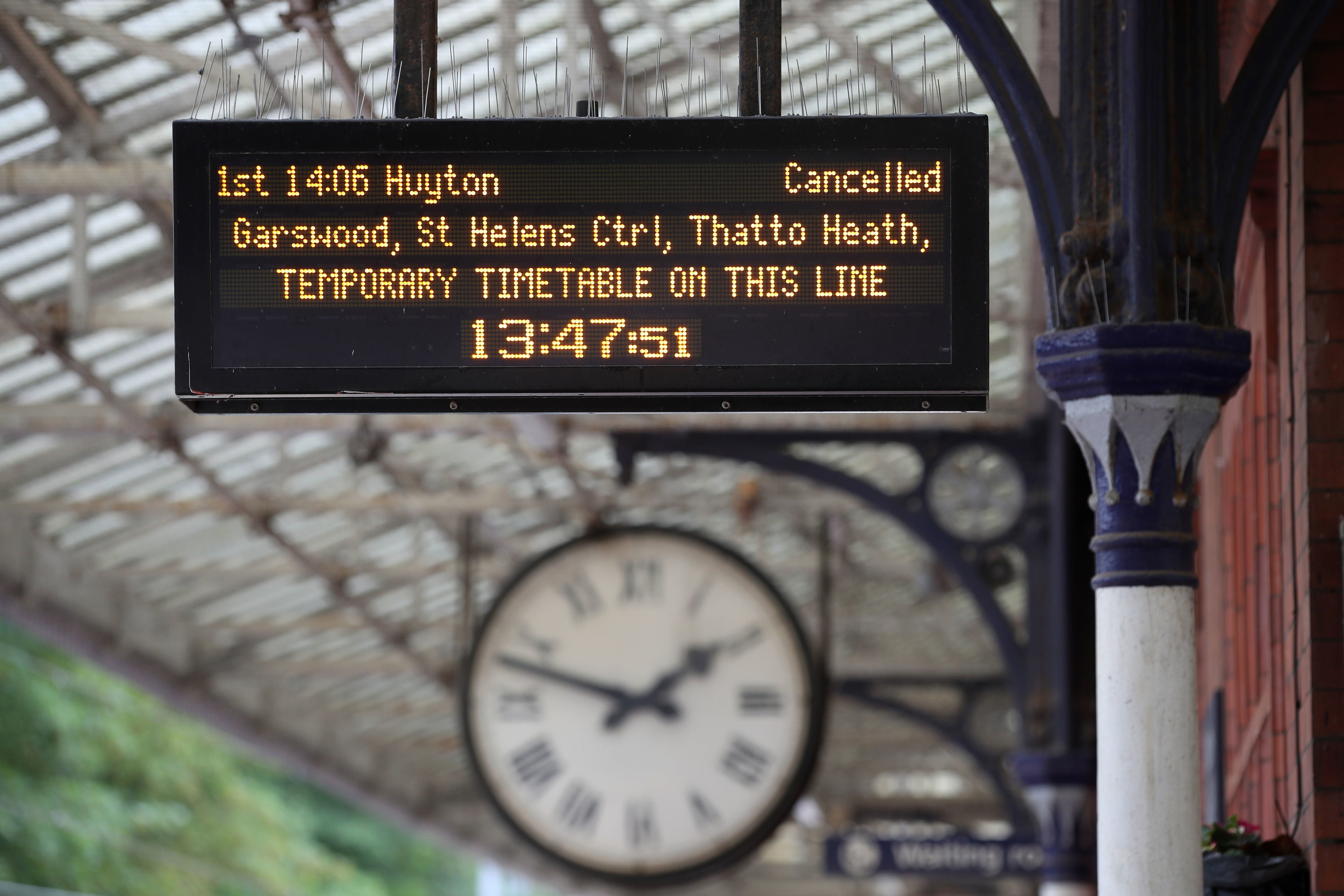 Public transport services are being hit by staff self-isolating (Nick Potts/PA)