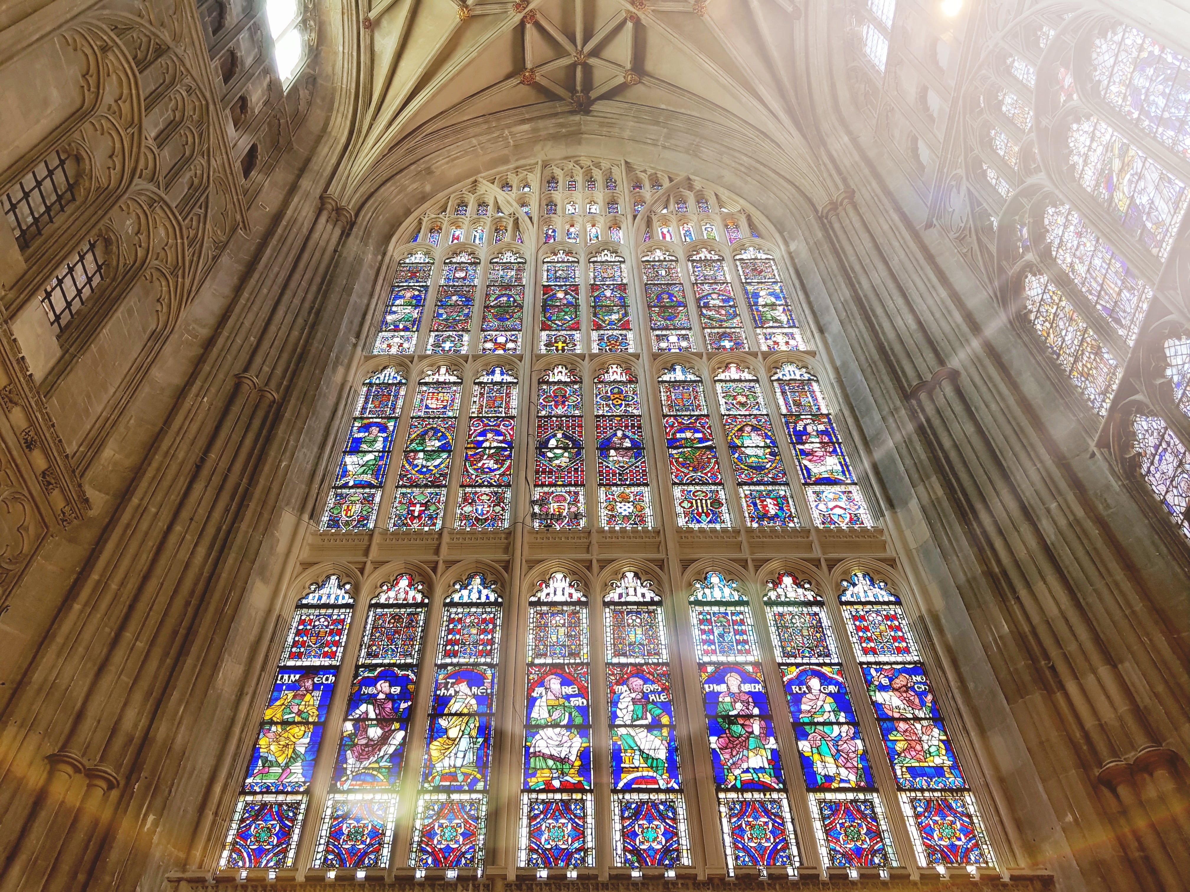 Two of the figures dating back to the 12th century are today part of the South Window at Canterbury Cathedral