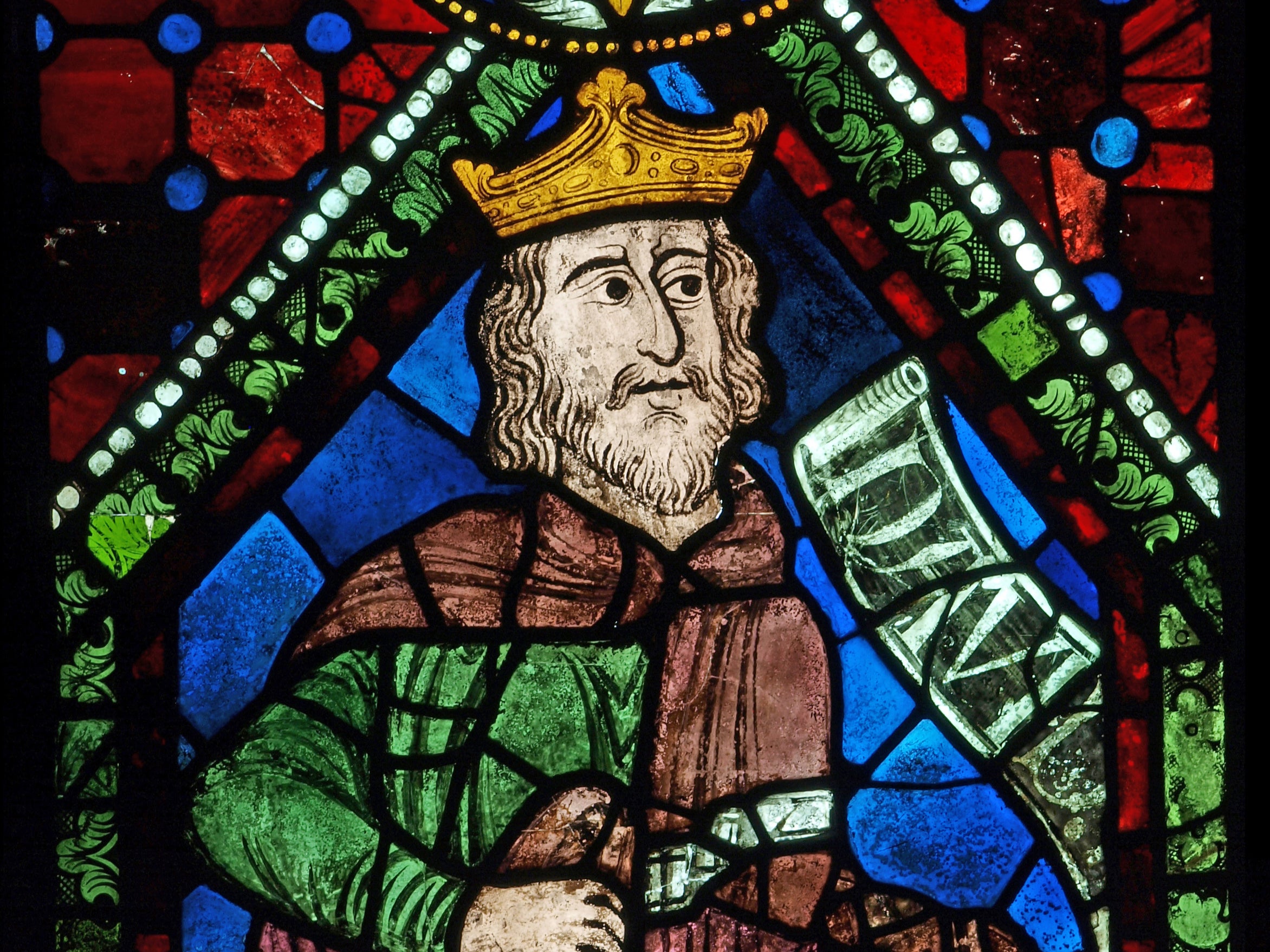 The cathedral’s window showing King David