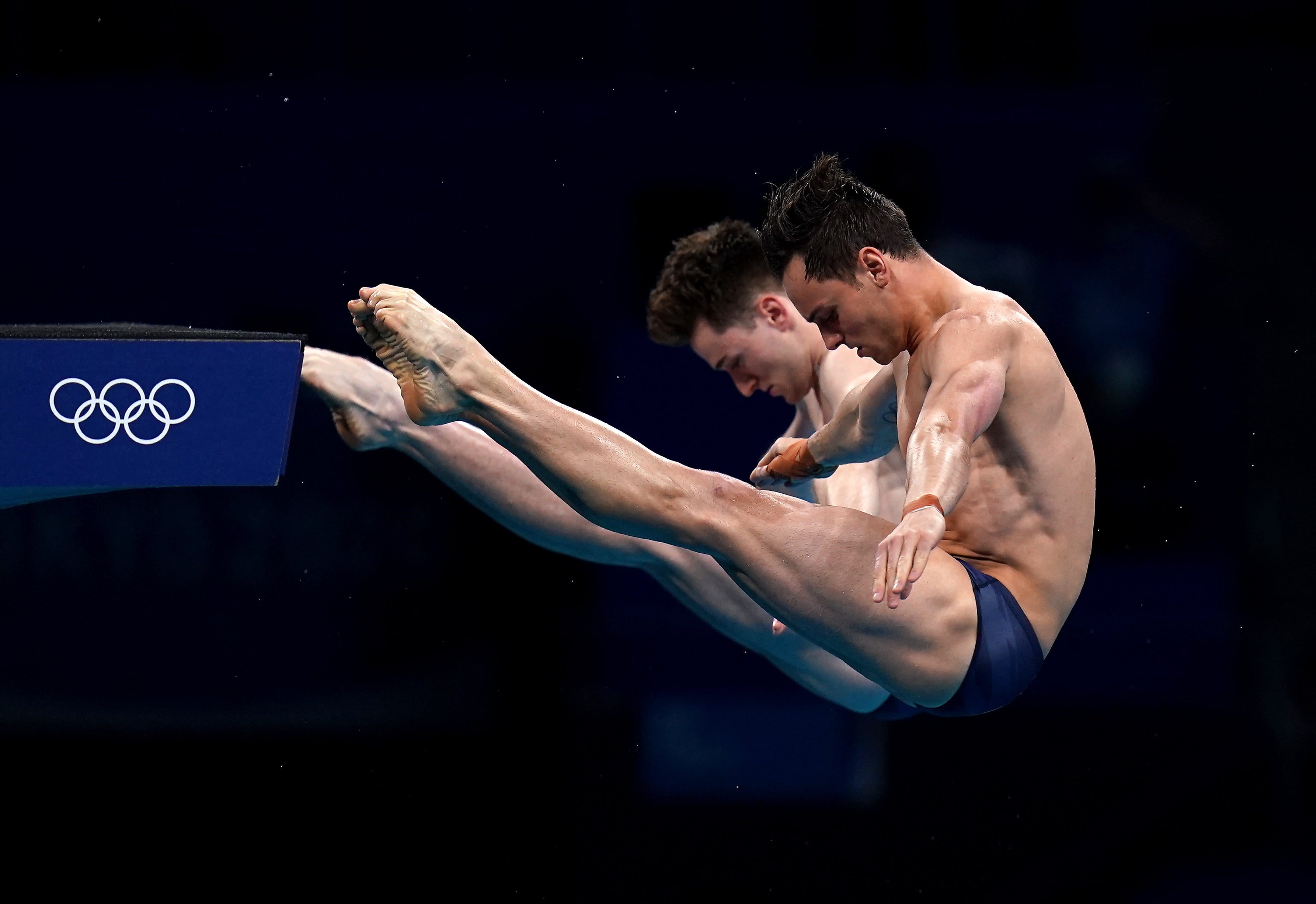 Tom Daley and Matty Lee in perfect sync on their way to gold in the 10 metre platform diving