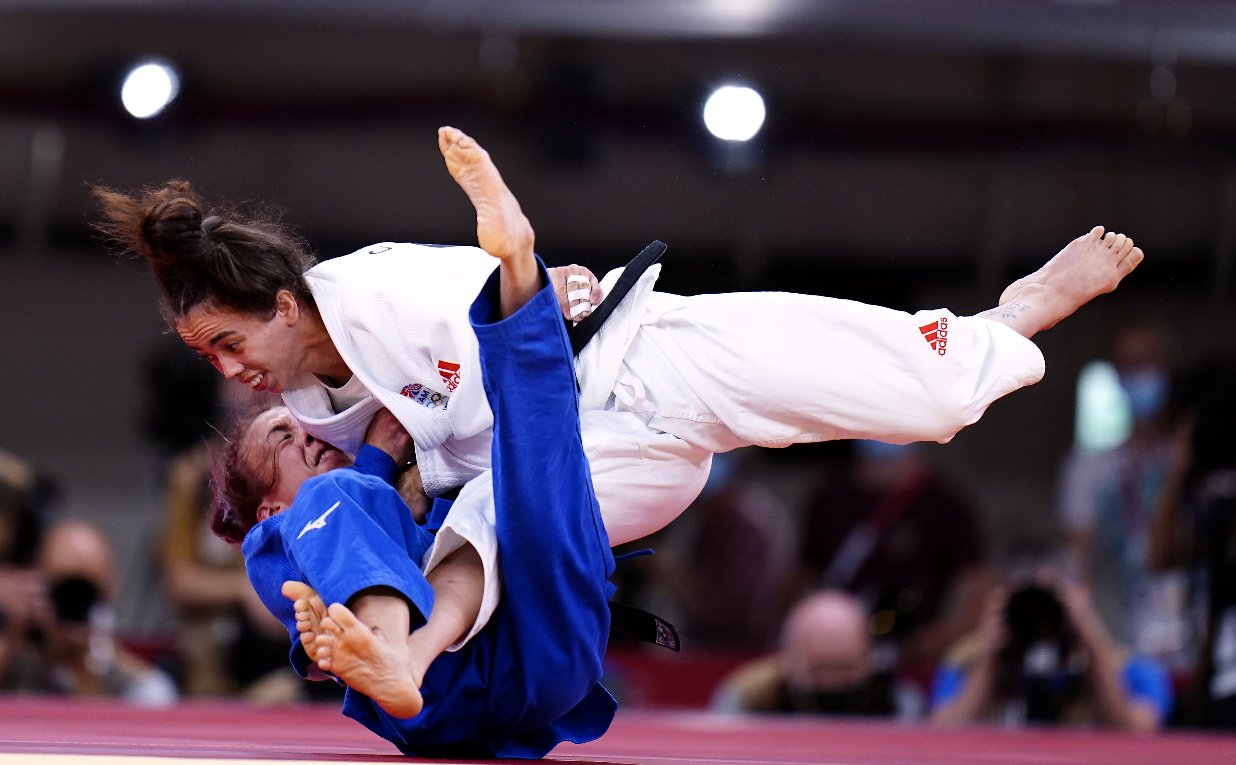 14 members of Giles’ family gathered to watch her bring home the bronze medal (Danny Lawson/PA)