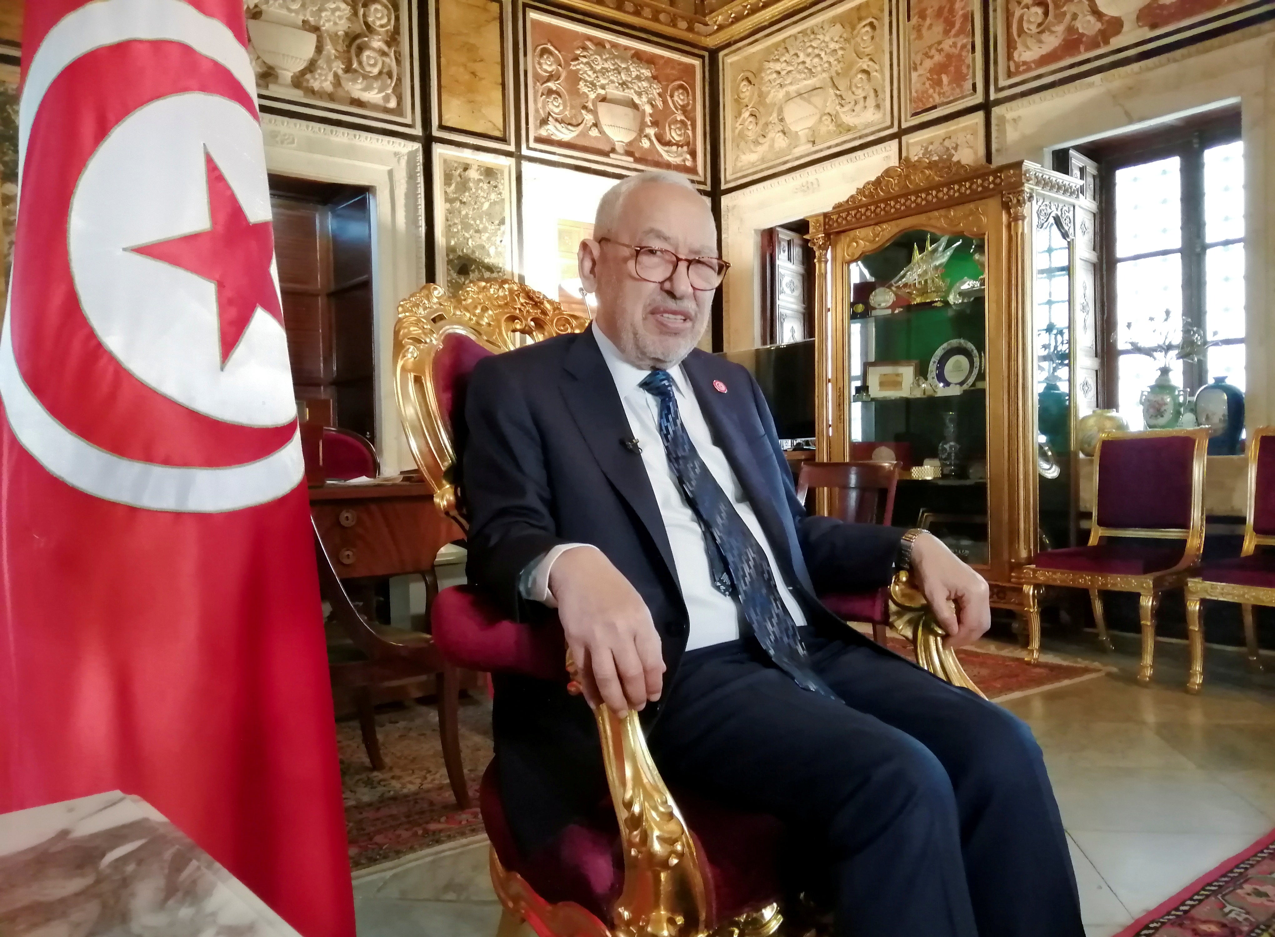 Parliament speaker Rached Ghannouchi, head of the moderate Islamist Ennahda