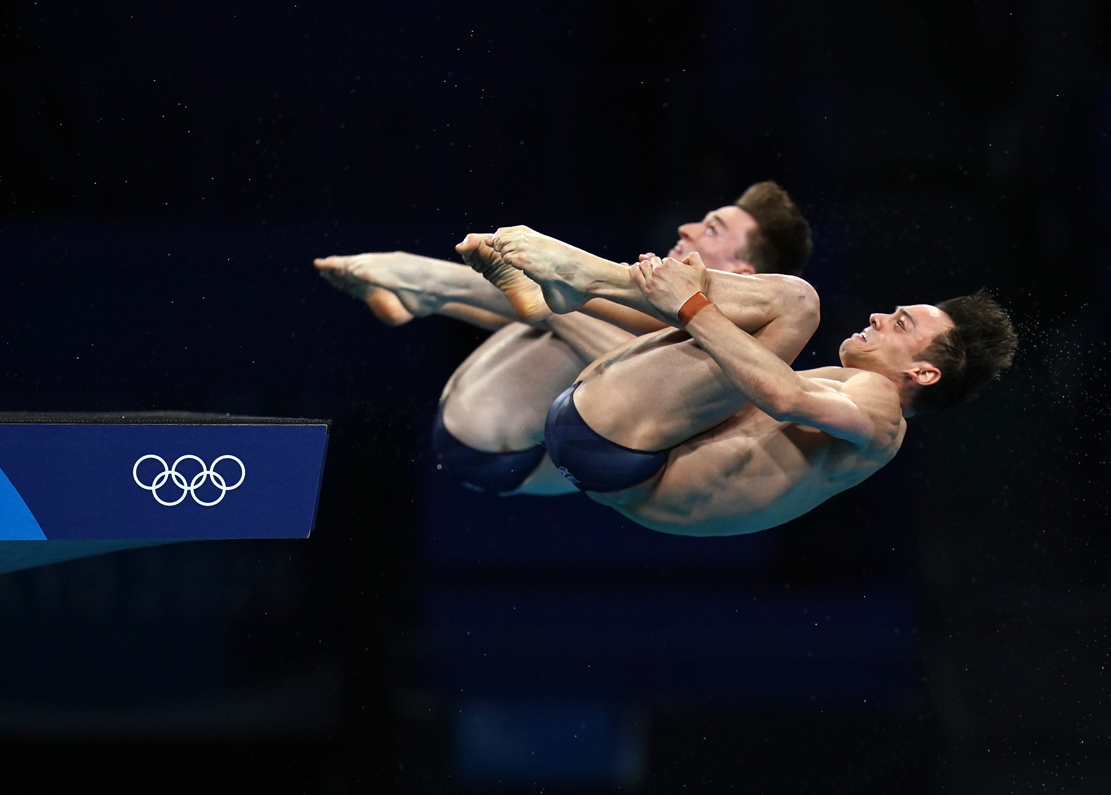 Great Britain’s Tom Daley (right) and Matty Lee during the Men’s Synchronised 10m Platform Final at the Tokyo Aquatics Centre on the third day of the Tokyo 2020 Olympic Games in Japan. Picture date: Monday July 26, 2021.