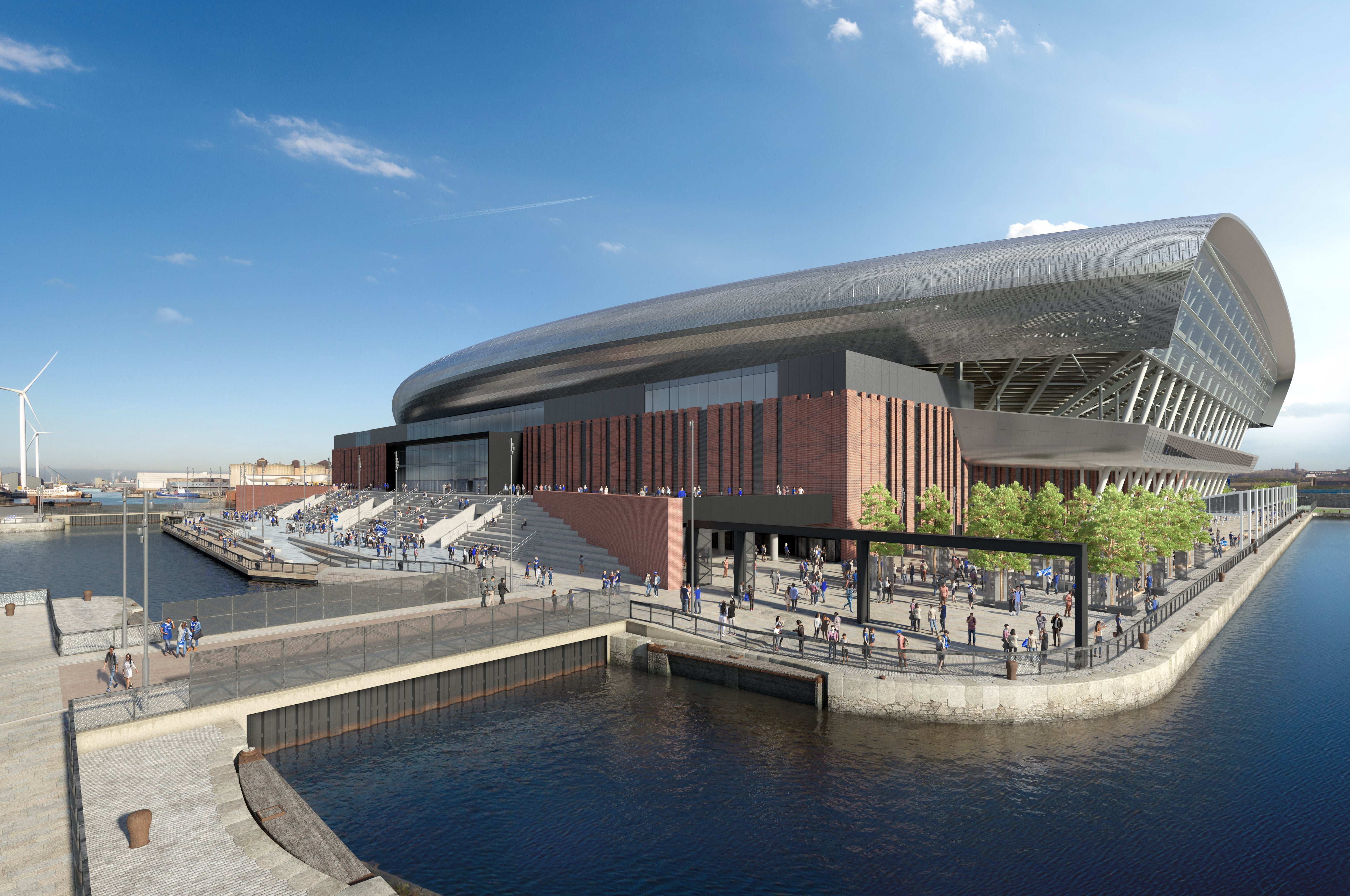 Work has started on Everton’s new stadium at Bramley-Moore Dock (Credit: Everton FC)