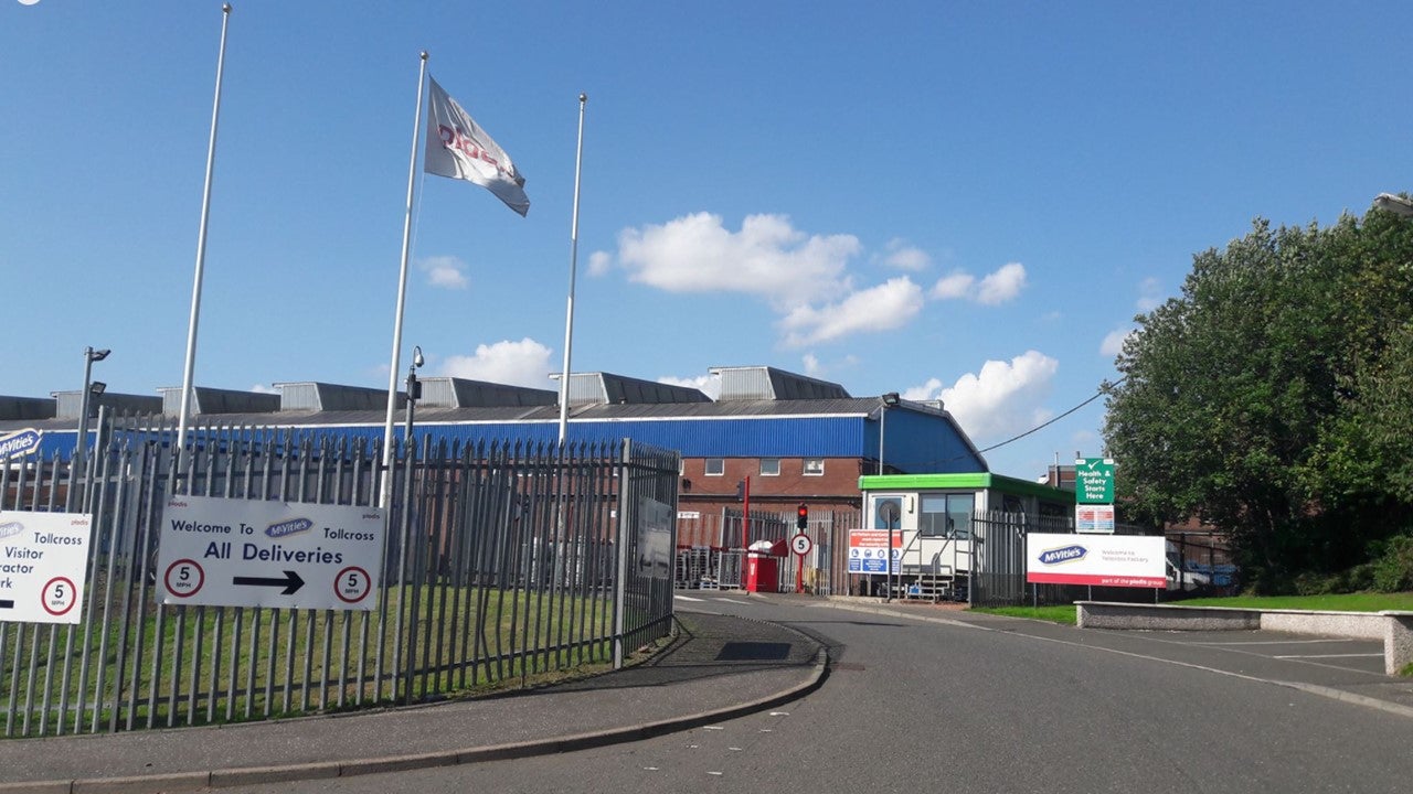 The factory in Tollcross, Glasgow employs nearly 500 workers (Pladisglobal/PA)