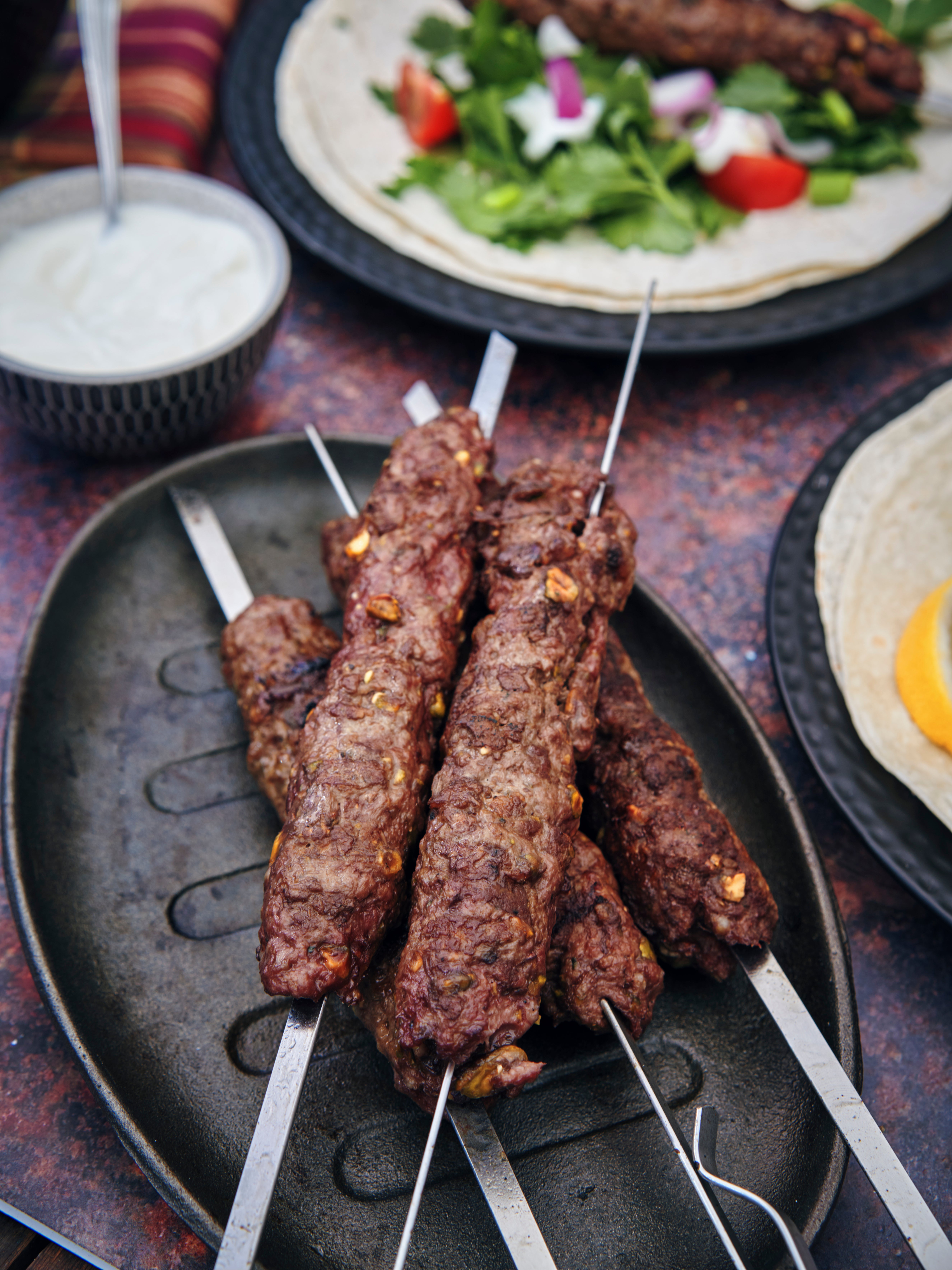 Based on Turkish Adana kebabs, these oniony, spiced skewers can be made with almost any minced meat