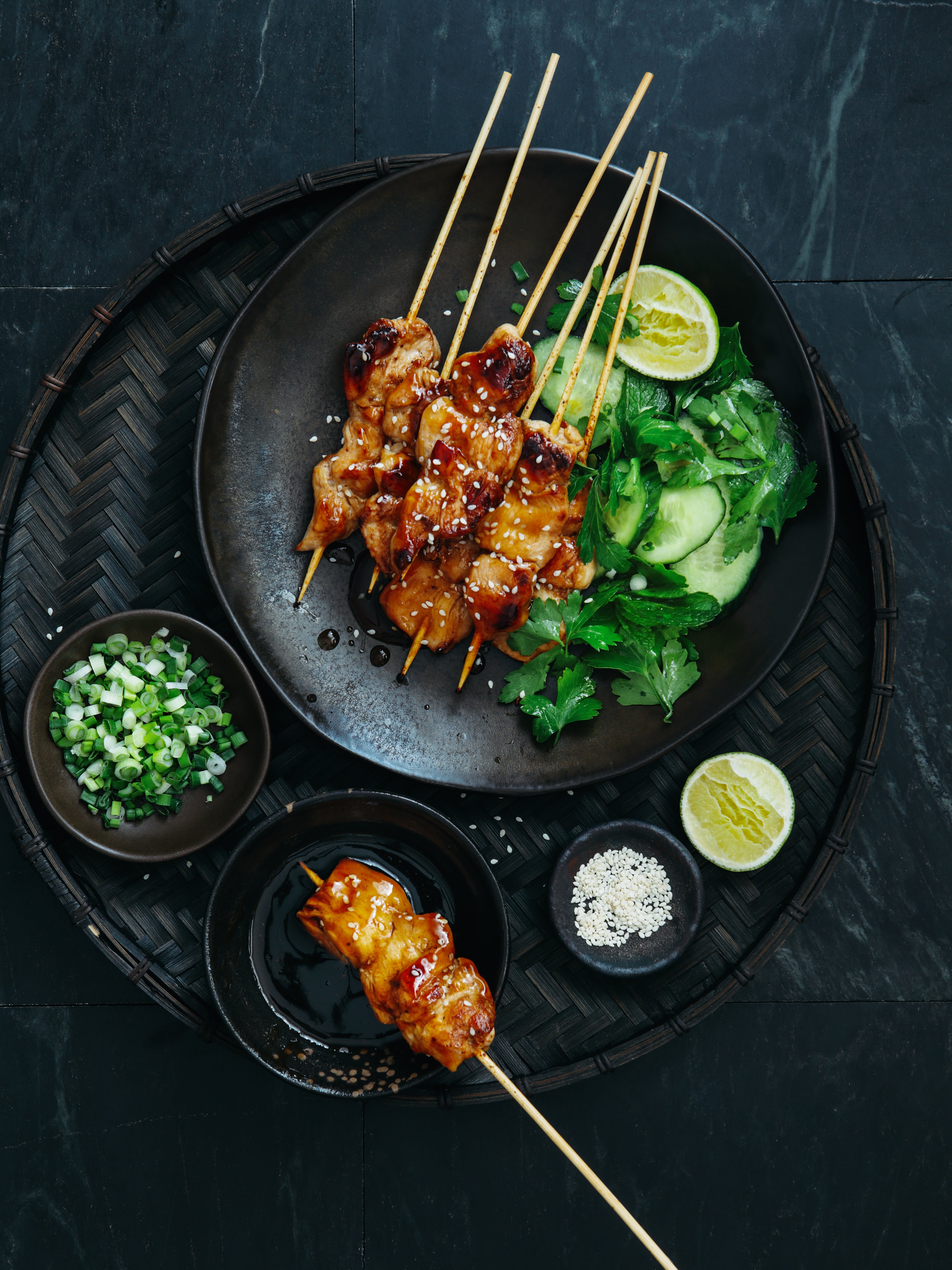 Japanese yakitori, one of the many iterations of skewers around the world