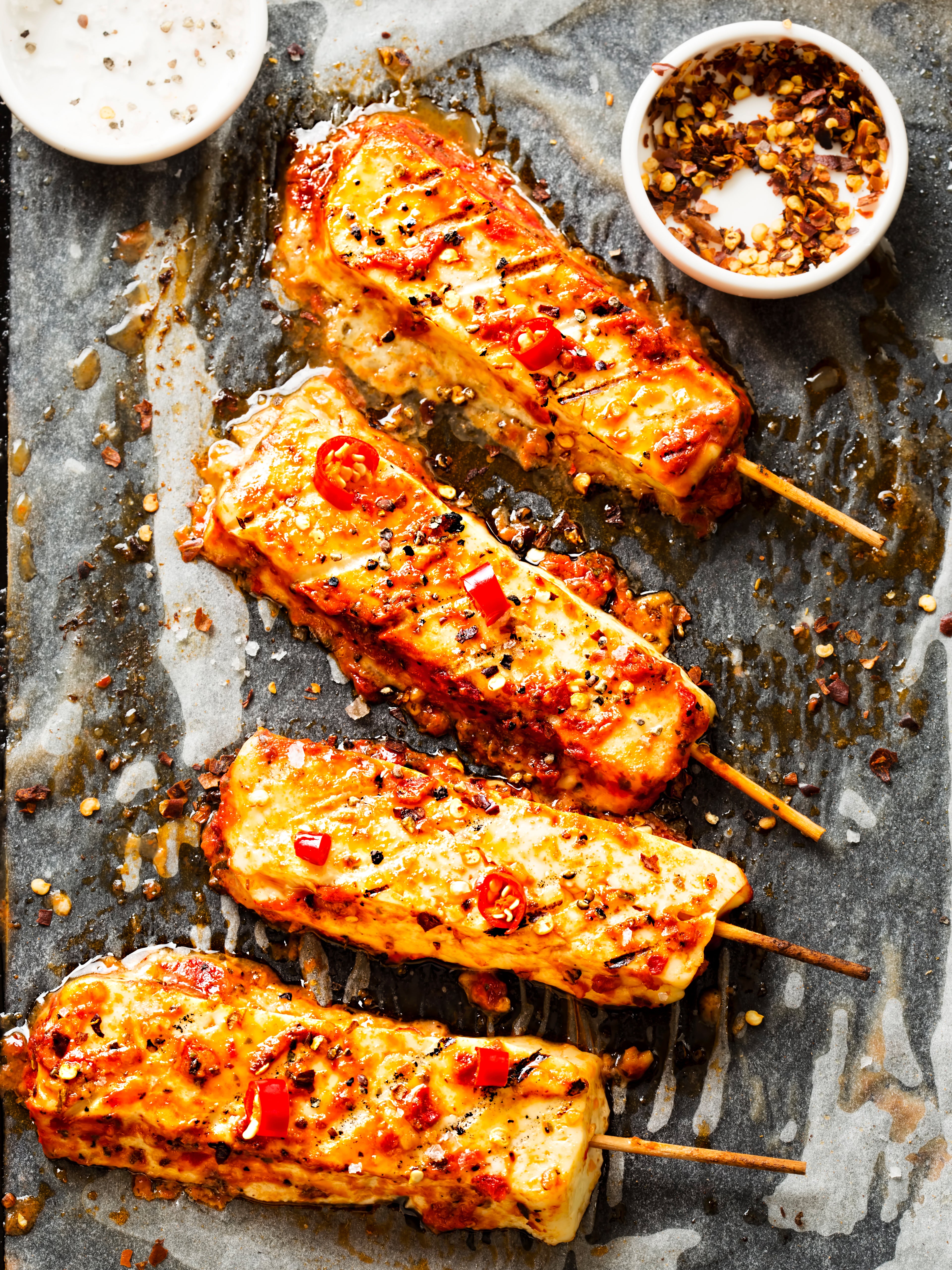 These golden cheese skewers are a savoury delight