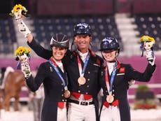 Fifth Olympic medal for Charlotte Dujardin as GB claim bronze in team dressage