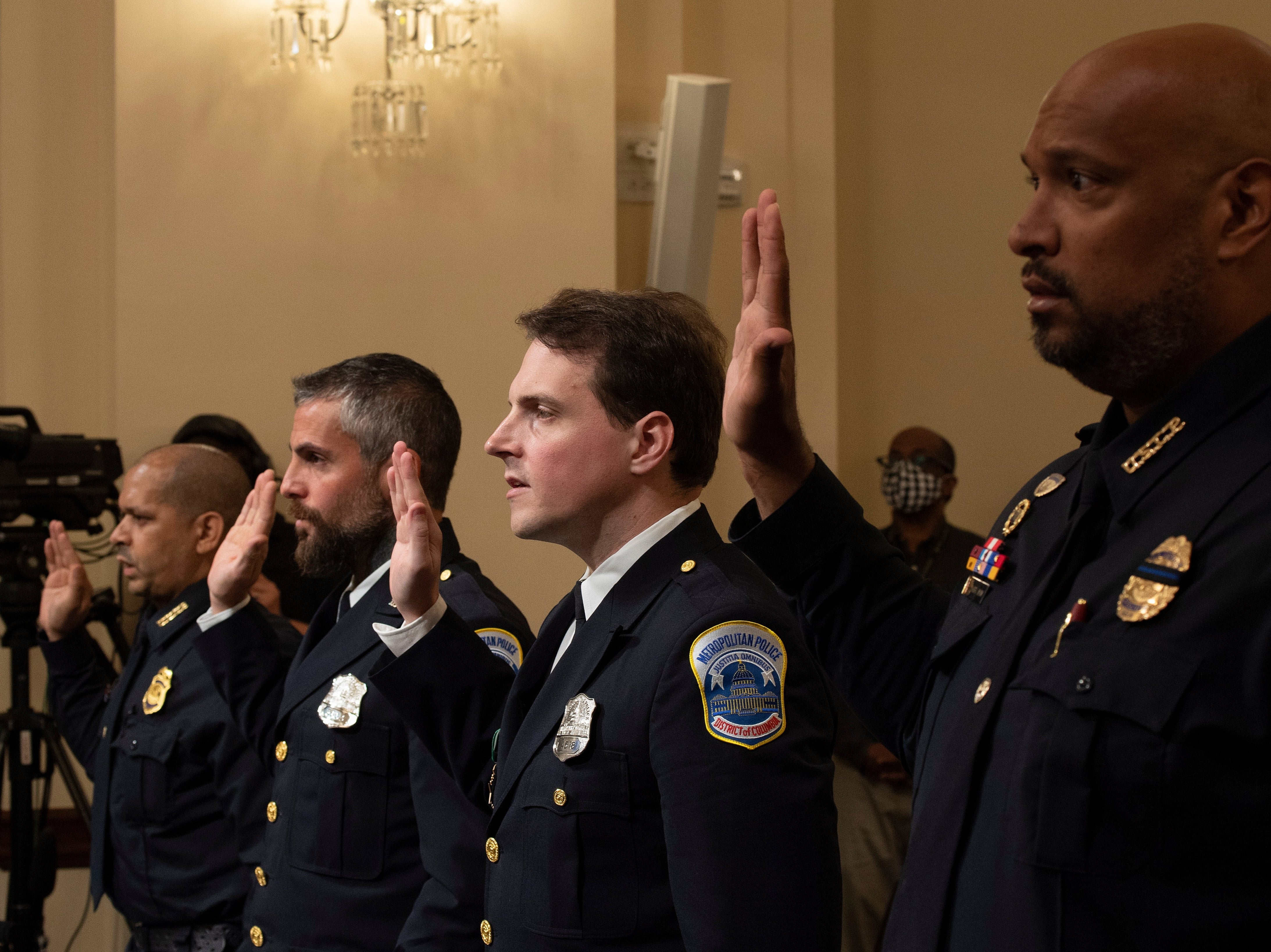 The four officers who testified at the 6 January committee’s first hearing